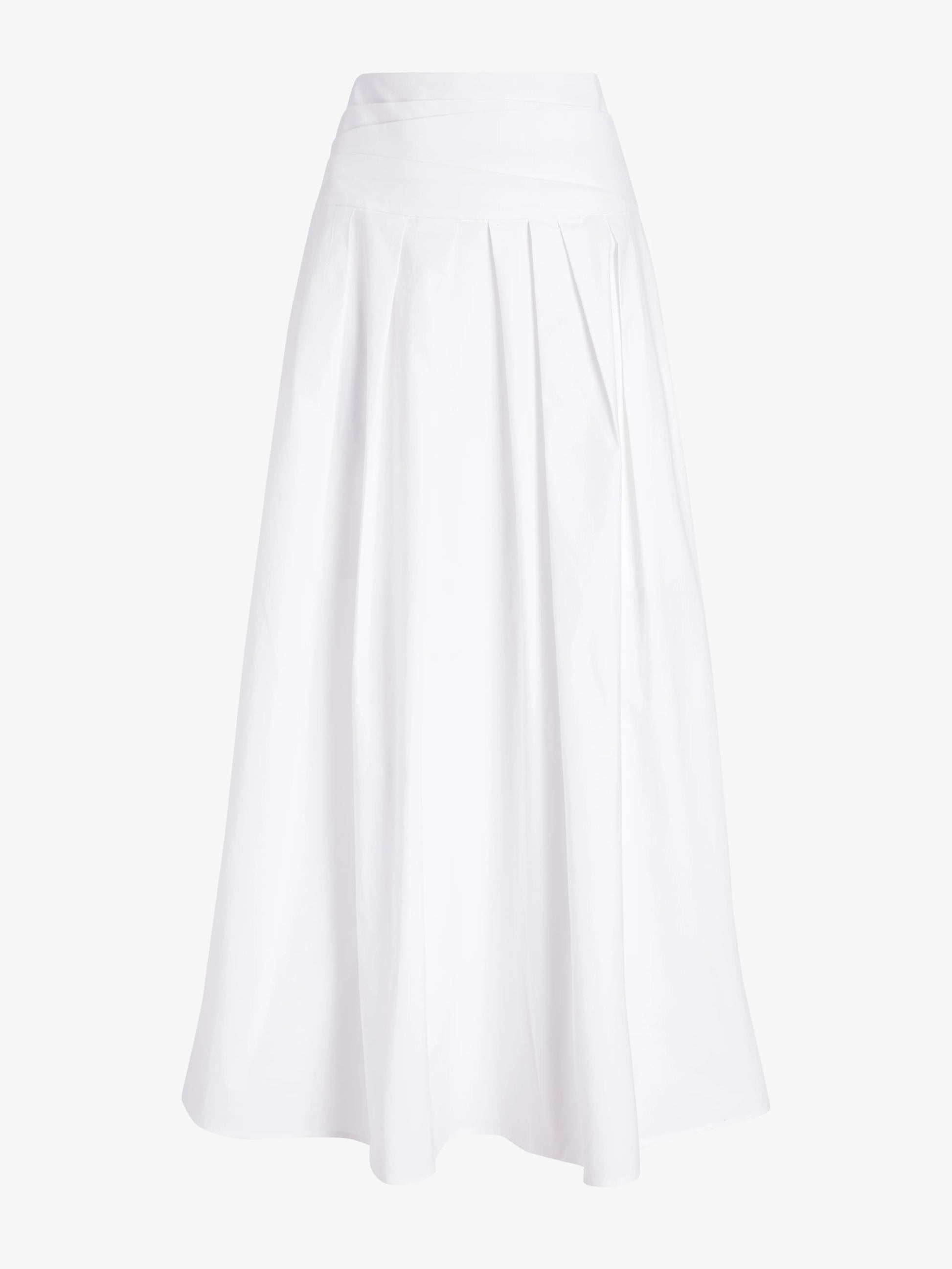 Proenza Schouler White Label Nessa Skirt in Poplin - White
