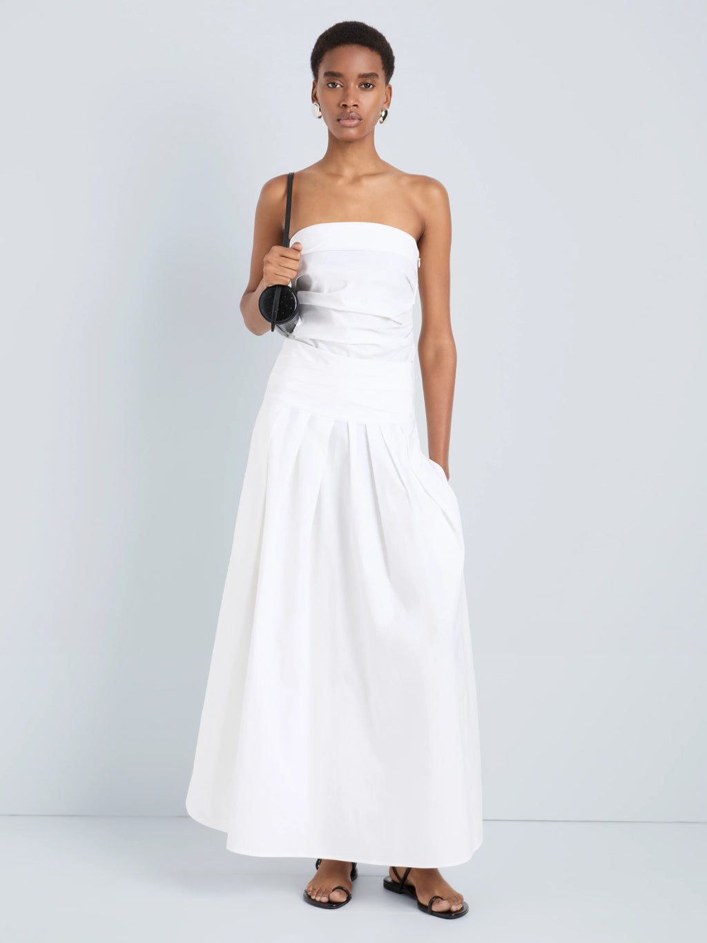 Proenza Schouler White Label Nessa Skirt in Poplin - White