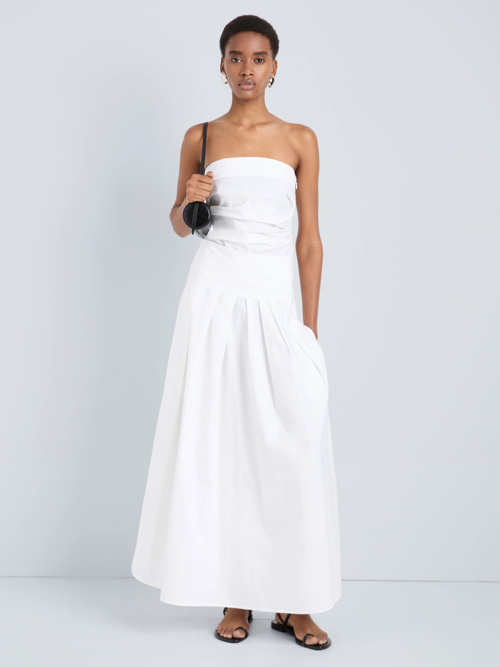 Proenza Schouler White Label Nessa Skirt in Poplin - White