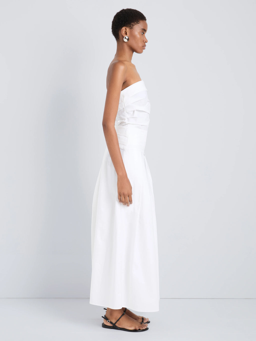 Proenza Schouler White Label Nessa Skirt in Poplin - White