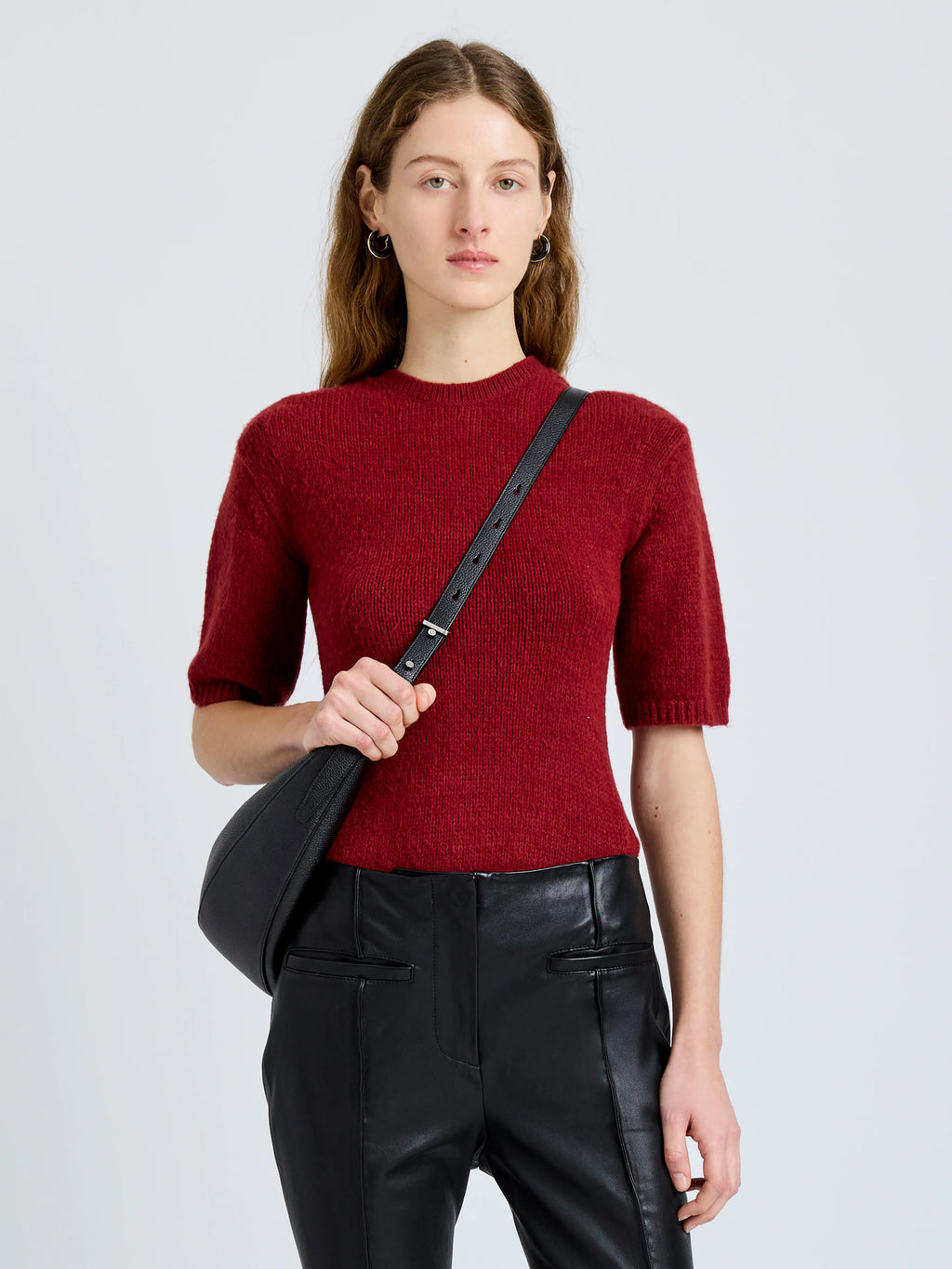 Proenza Schouler Dana Sweater in Wool- Brick