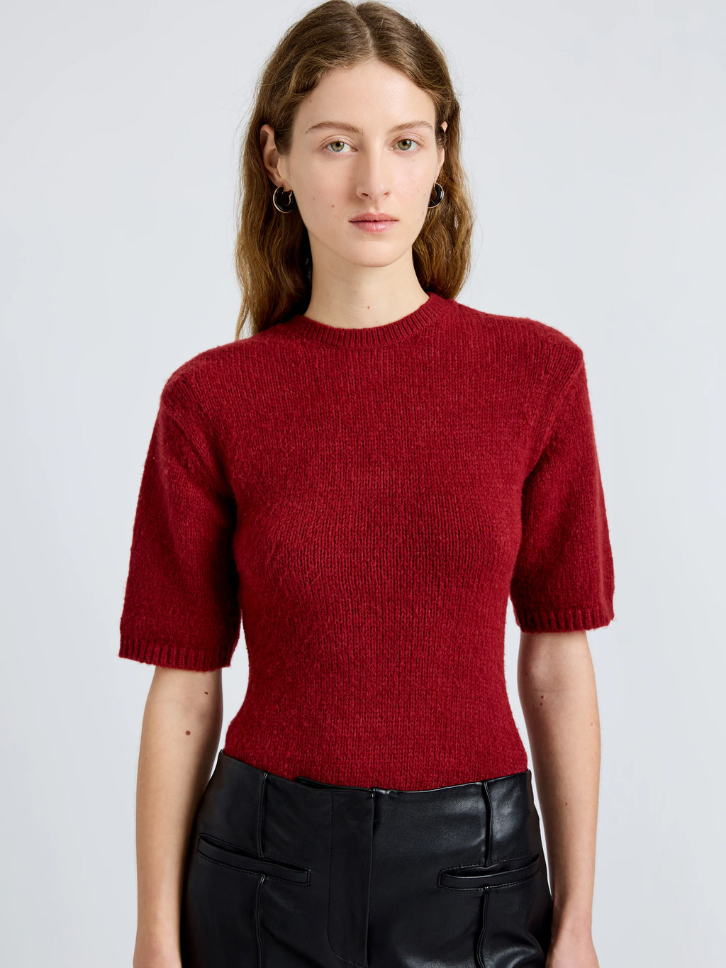 Proenza Schouler Dana Sweater in Wool- Brick