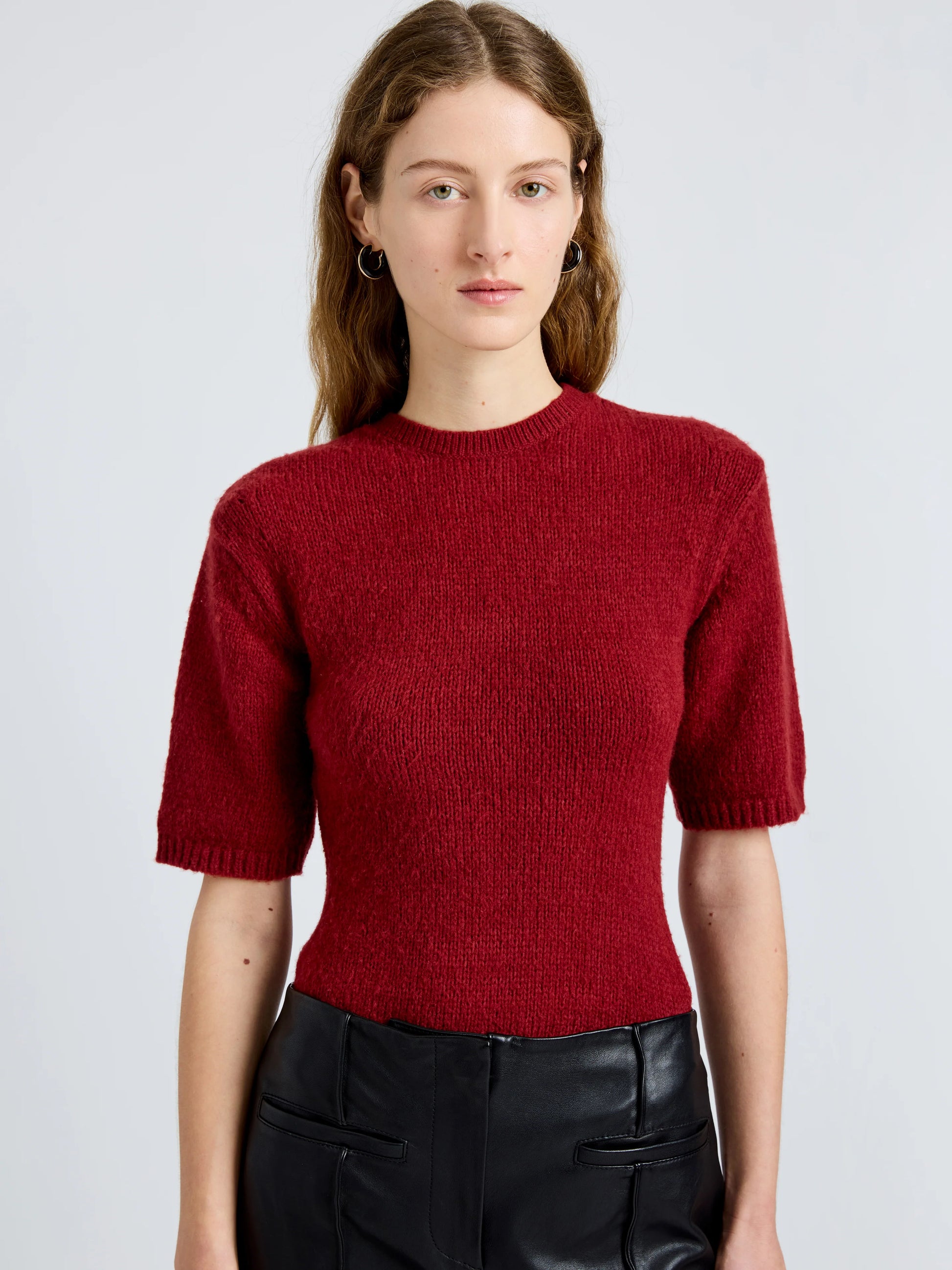 Proenza Schouler Dana Sweater in Wool- Brick