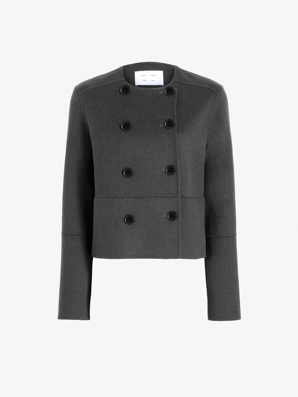 Proenza Schouler Courtney Jacket in Melton- Charcoal Melange