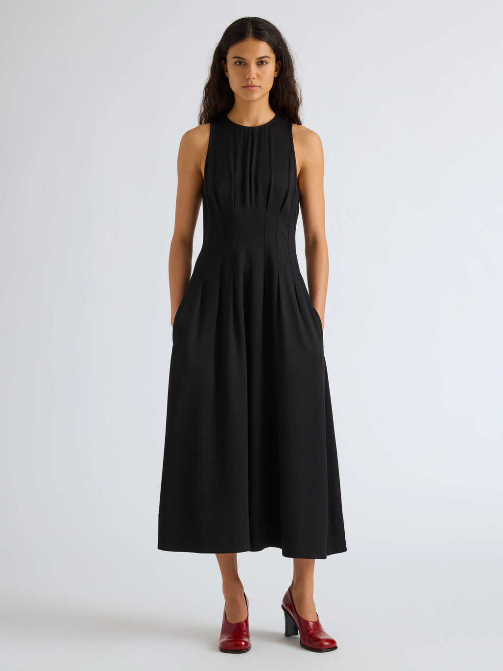 Proenza Schouler Bronwyn Dress in Merino Wool  - Black