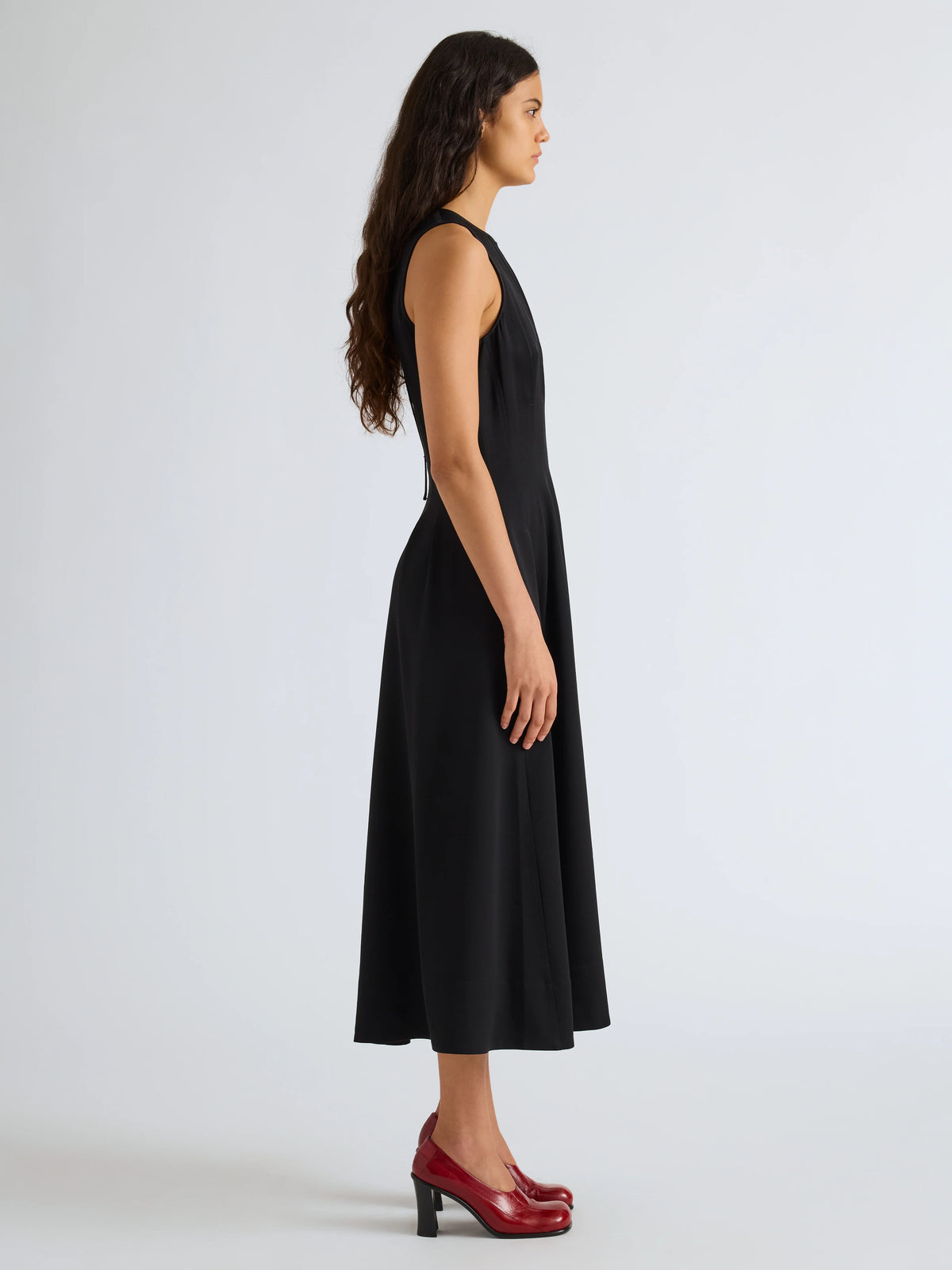Proenza Schouler Bronwyn Dress in Merino Wool  - Black