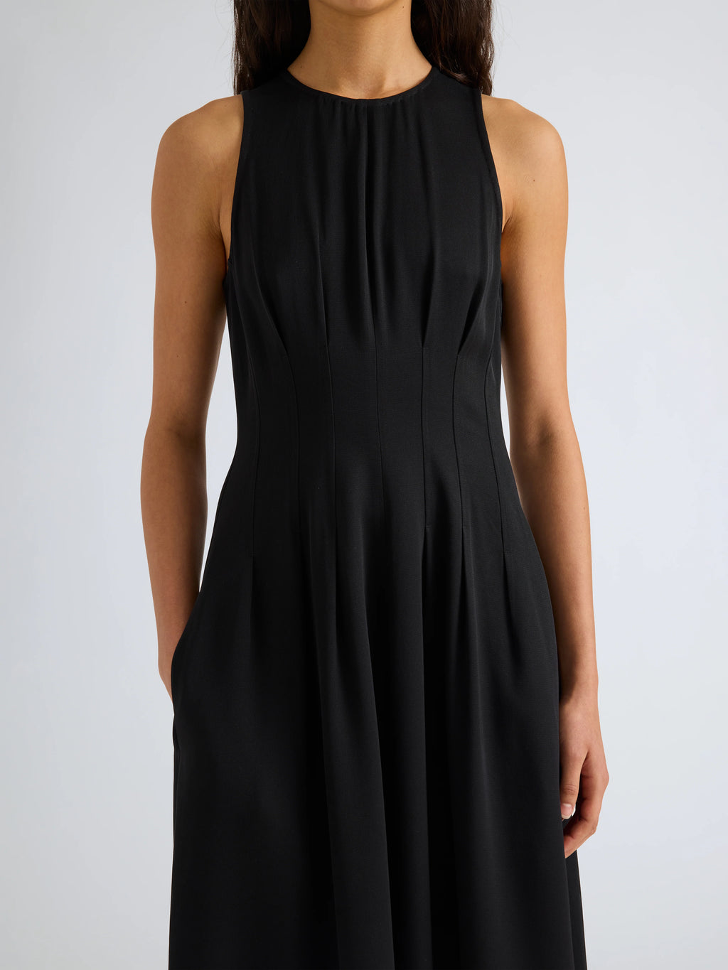 Proenza Schouler Bronwyn Dress in Merino Wool  - Black