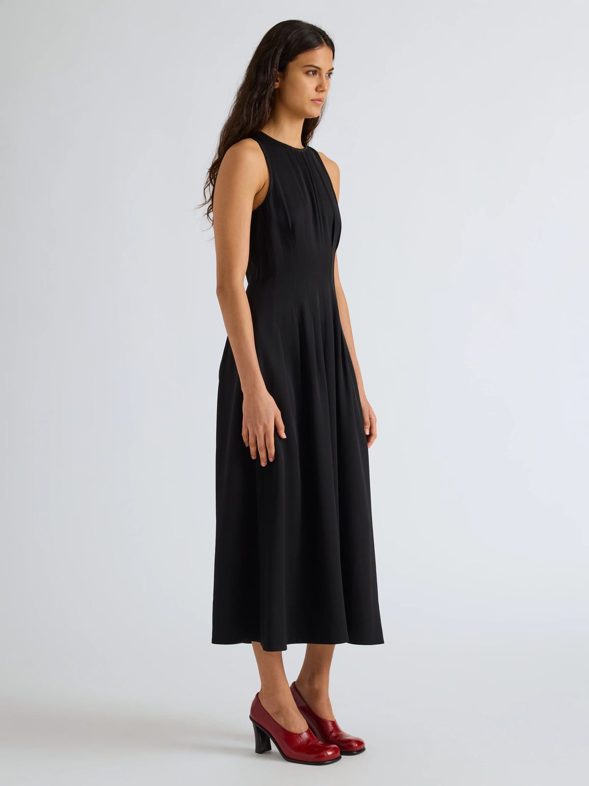 Proenza Schouler Bronwyn Dress in Merino Wool  - Black