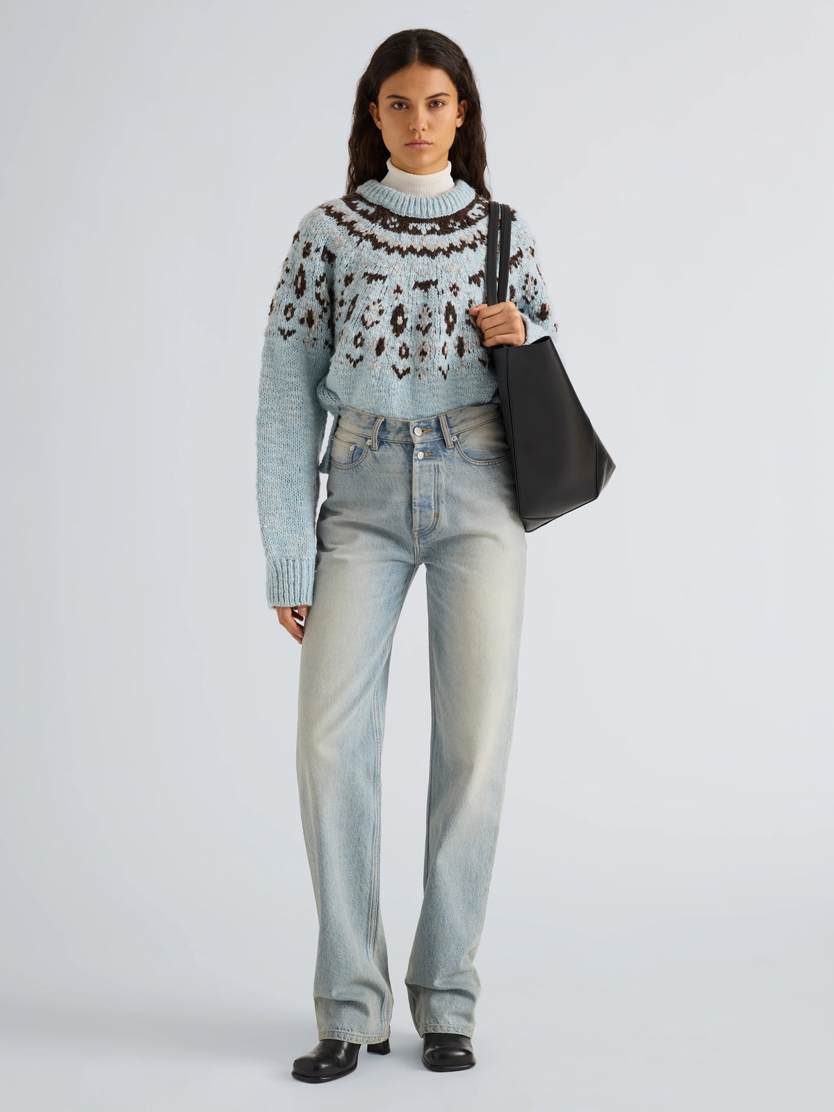 Proenza Schouler Lizzy Sweater in Fairisle - Blue