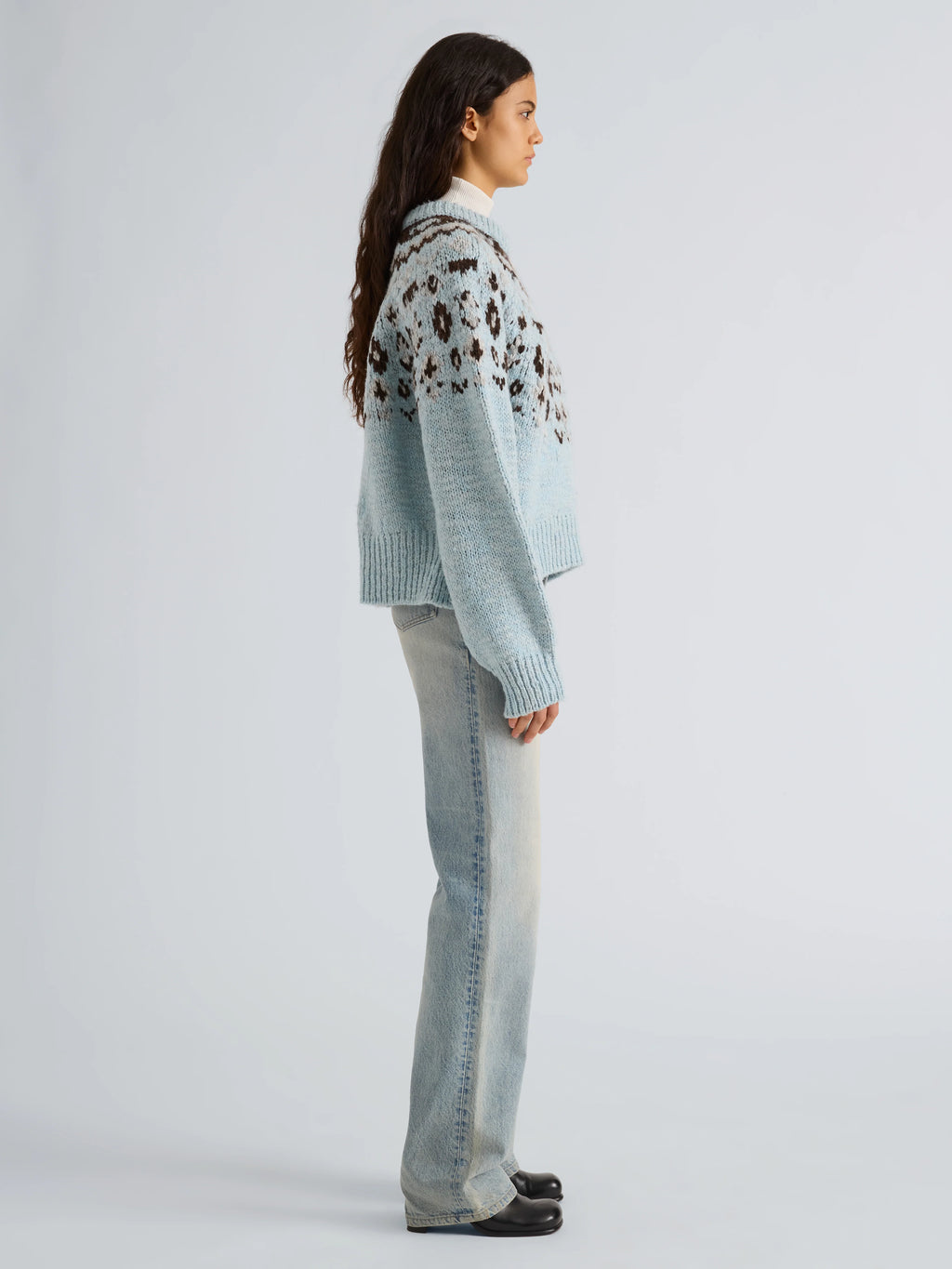 Proenza Schouler Lizzy Sweater in Fairisle - Blue