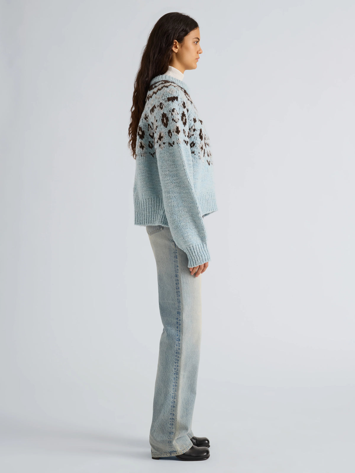Proenza Schouler Lizzy Sweater in Fairisle - Blue