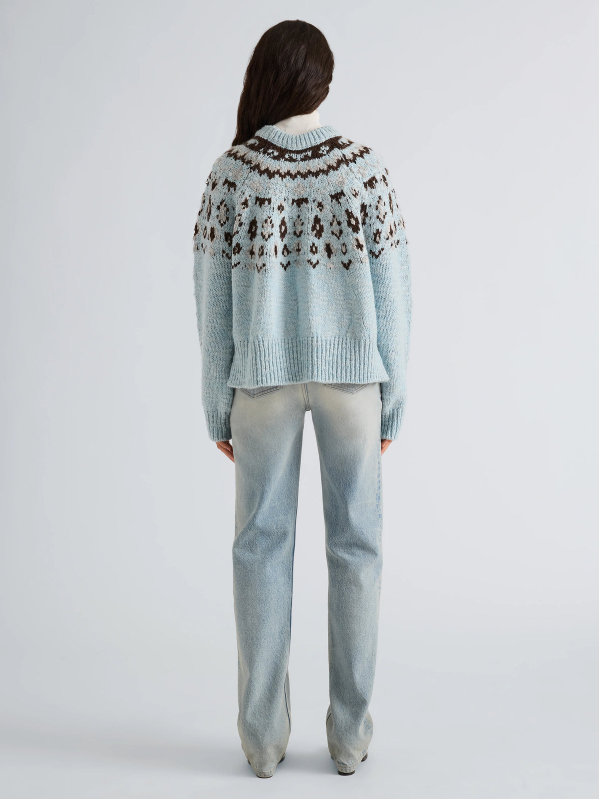 Proenza Schouler Lizzy Sweater in Fairisle - Blue