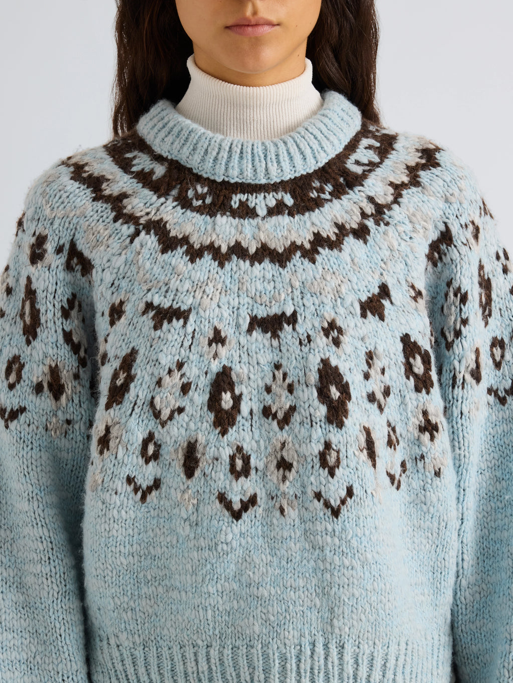 Proenza Schouler Lizzy Sweater in Fairisle - Blue