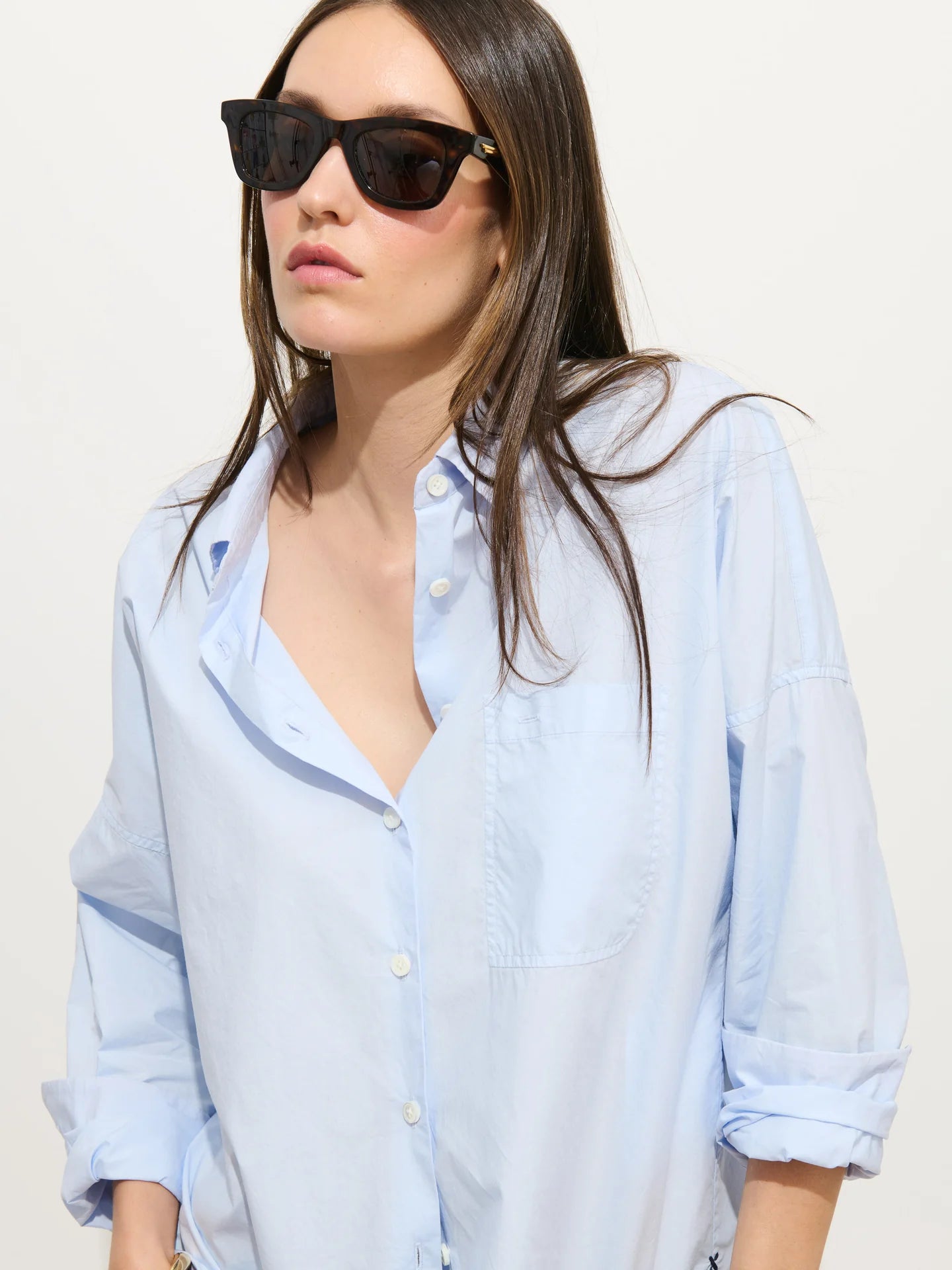 Alex Mill Jo Shirt In Cotton Poplin - Calm Blue