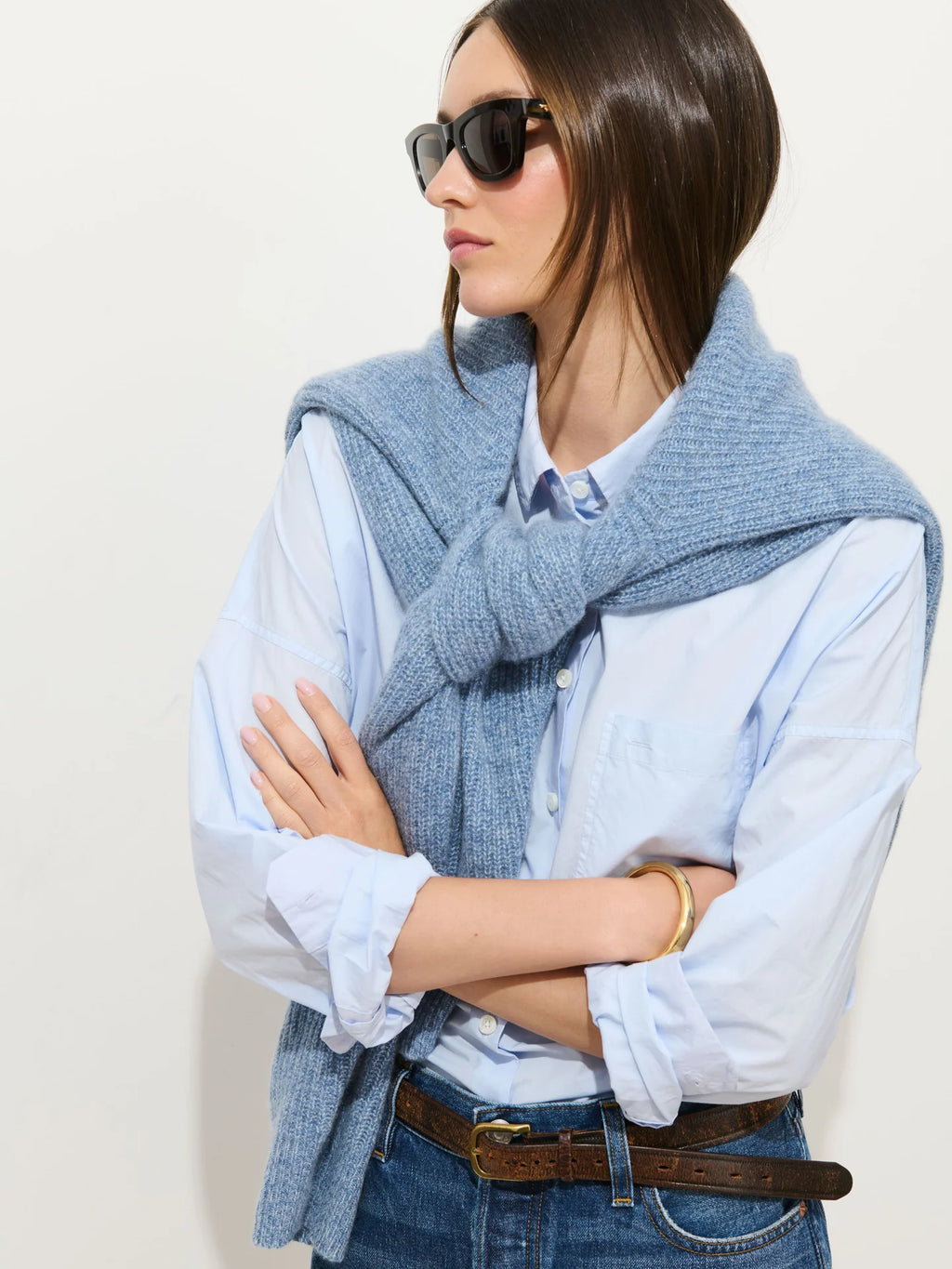 Alex Mill Jo Shirt In Cotton Poplin - Calm Blue