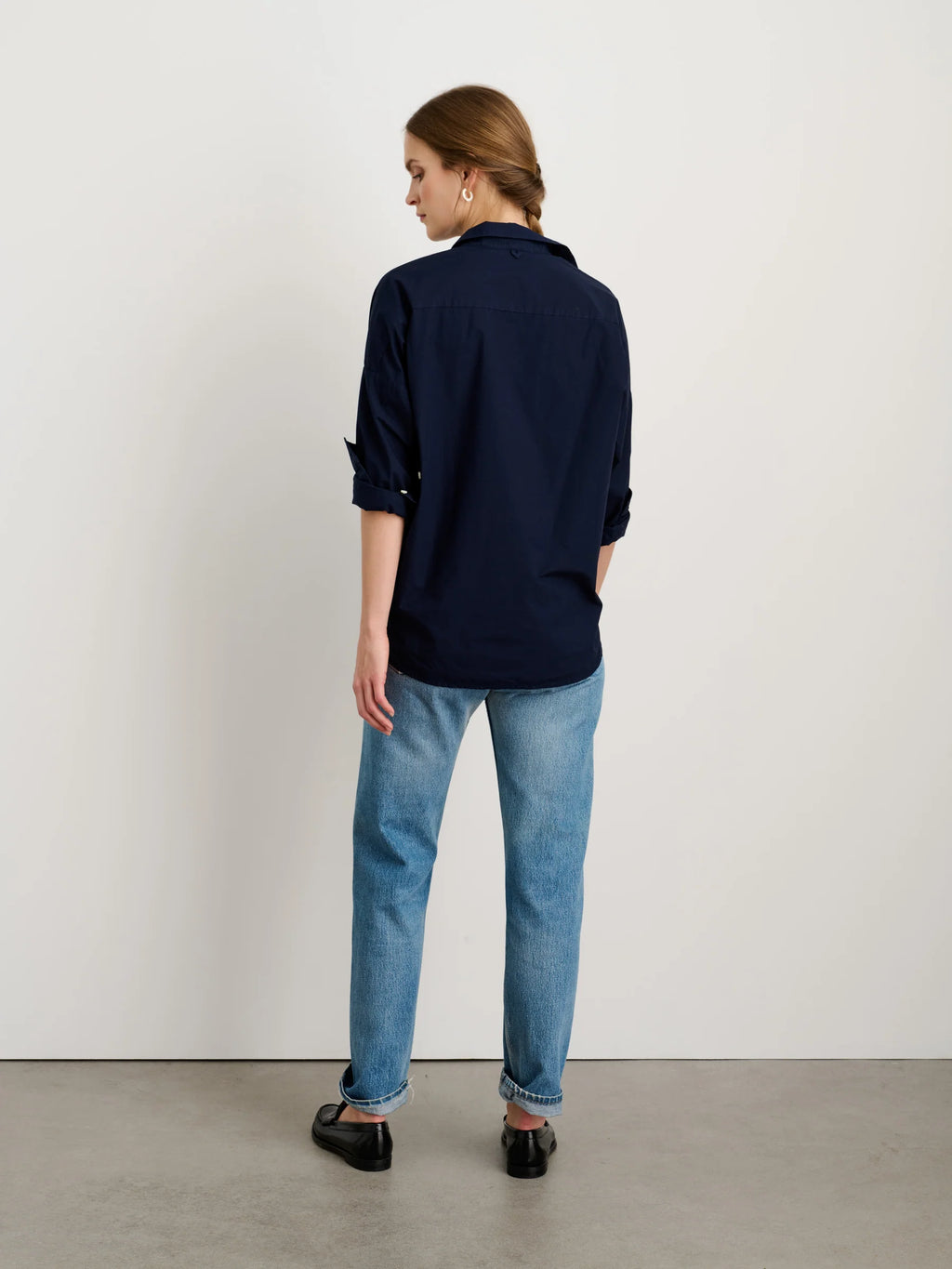 Alex Mill Jo Shirt In Paper Cotton - Dark Navy