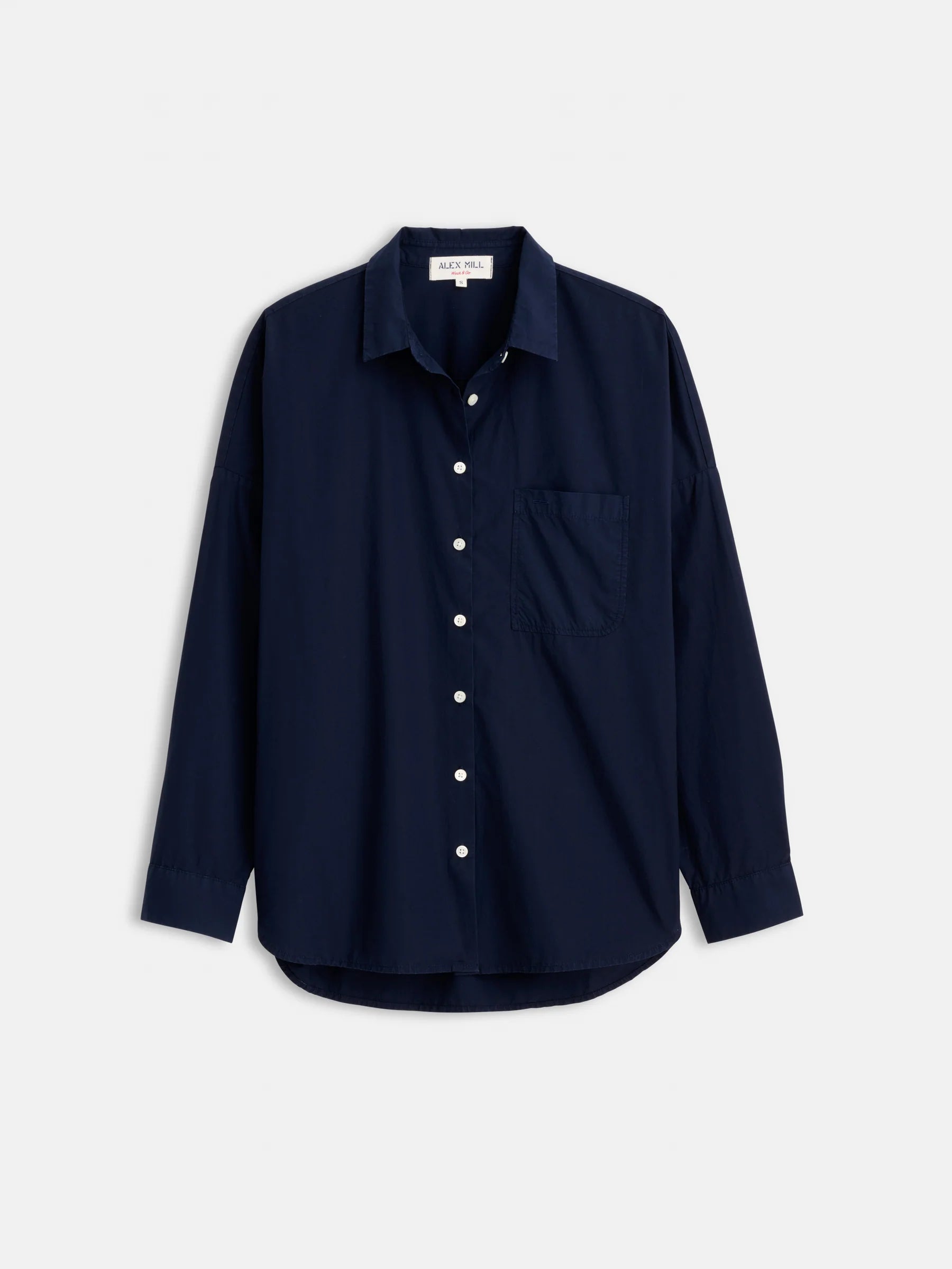 Alex Mill Jo Shirt In Paper Cotton - Dark Navy