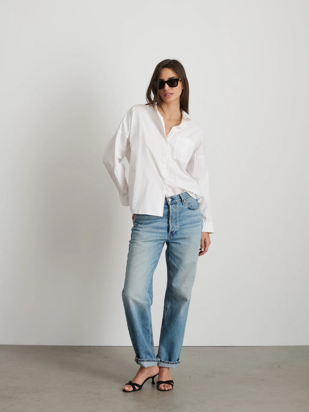 Alex Mill Jo Shirt In Cotton Poplin - White