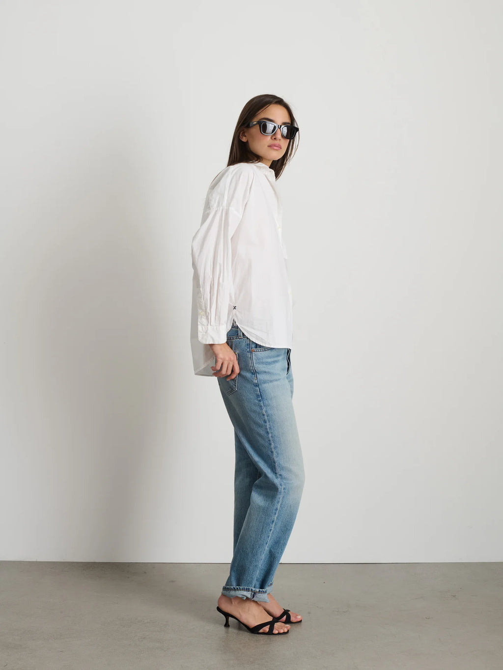 Alex Mill Jo Shirt In Cotton Poplin - White