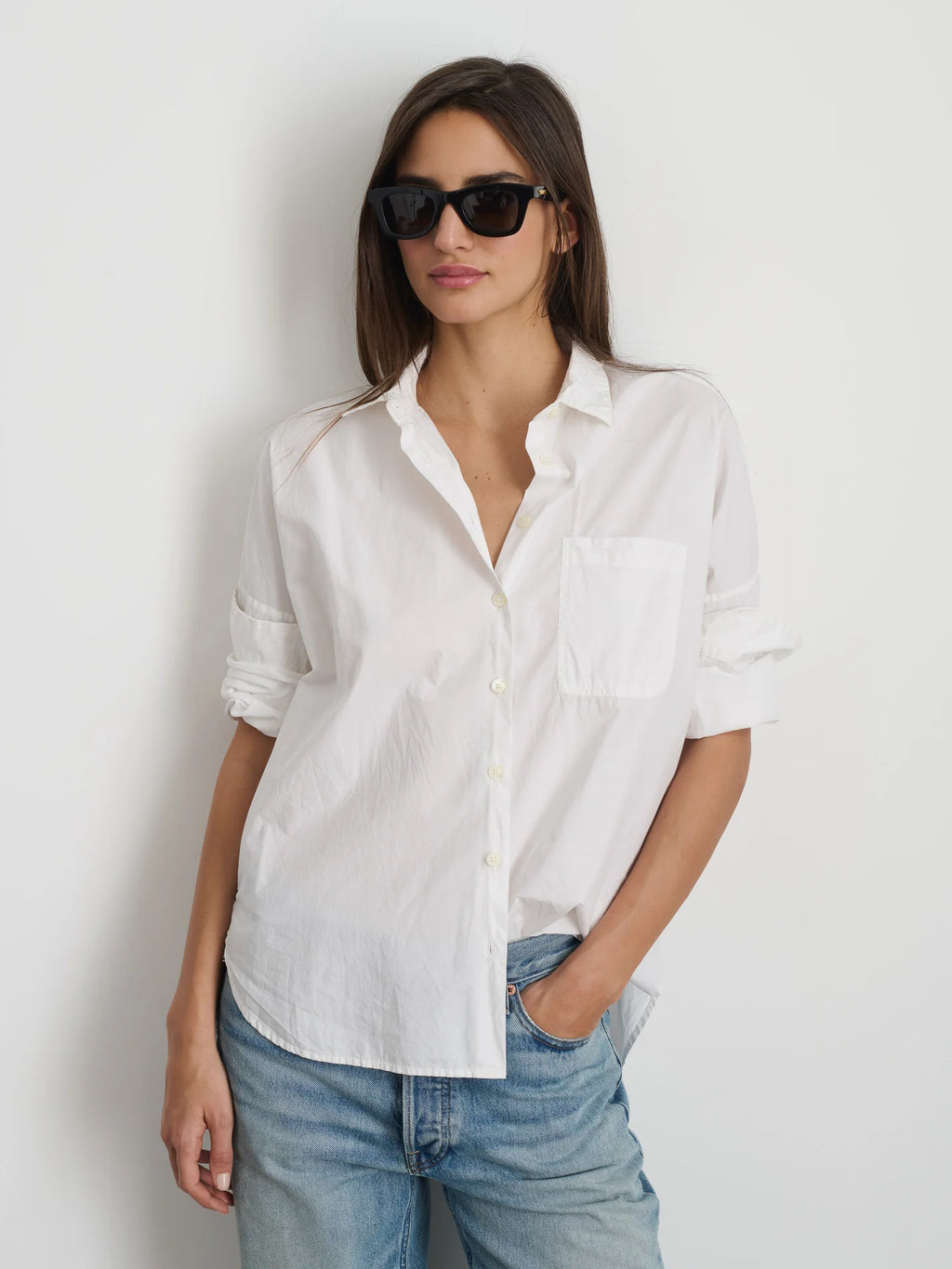 Alex Mill Jo Shirt In Cotton Poplin - White
