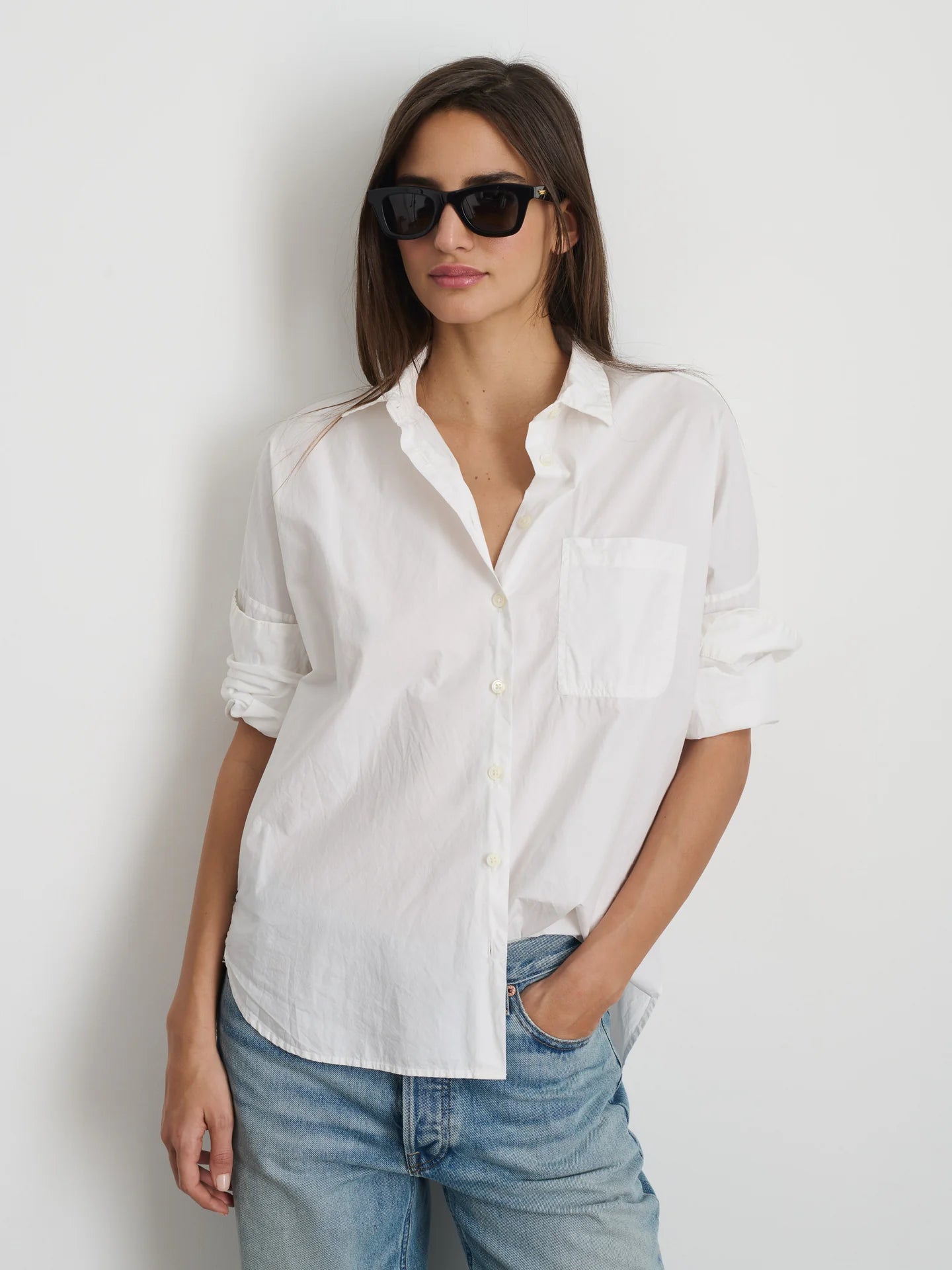 Alex Mill Jo Shirt In Cotton Poplin - White