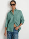 Alex Mill Jo Shirt In Striped Paper Poplin - Green Stripe