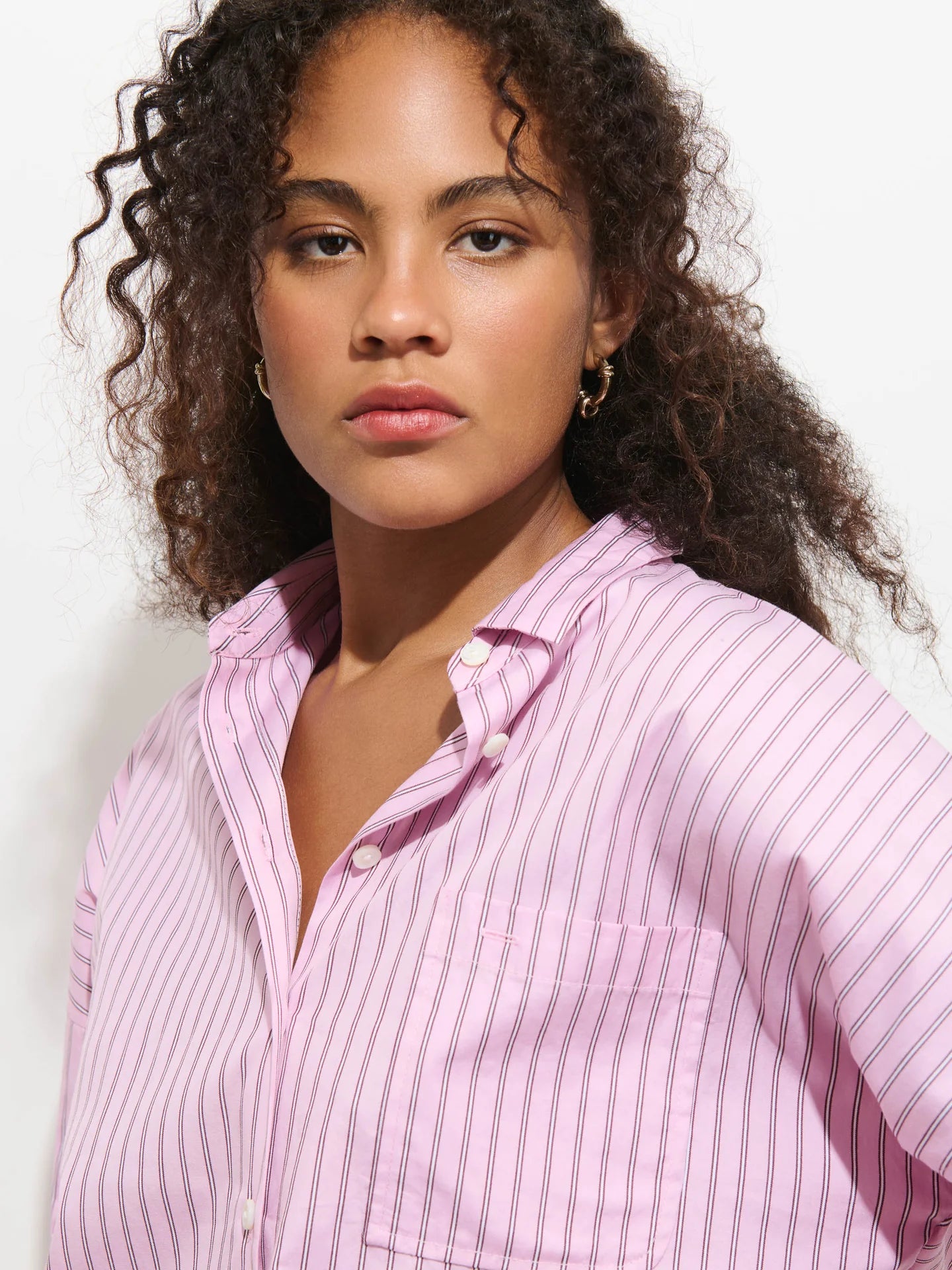 Alex Mill Jo Shirt In Stripe Cotton Poplin - Pink Stripe
