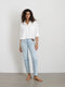 Alex Mill Cropped Jo Shirt in Cotton Poplin - White