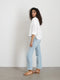 Alex Mill Cropped Jo Shirt in Cotton Poplin - White