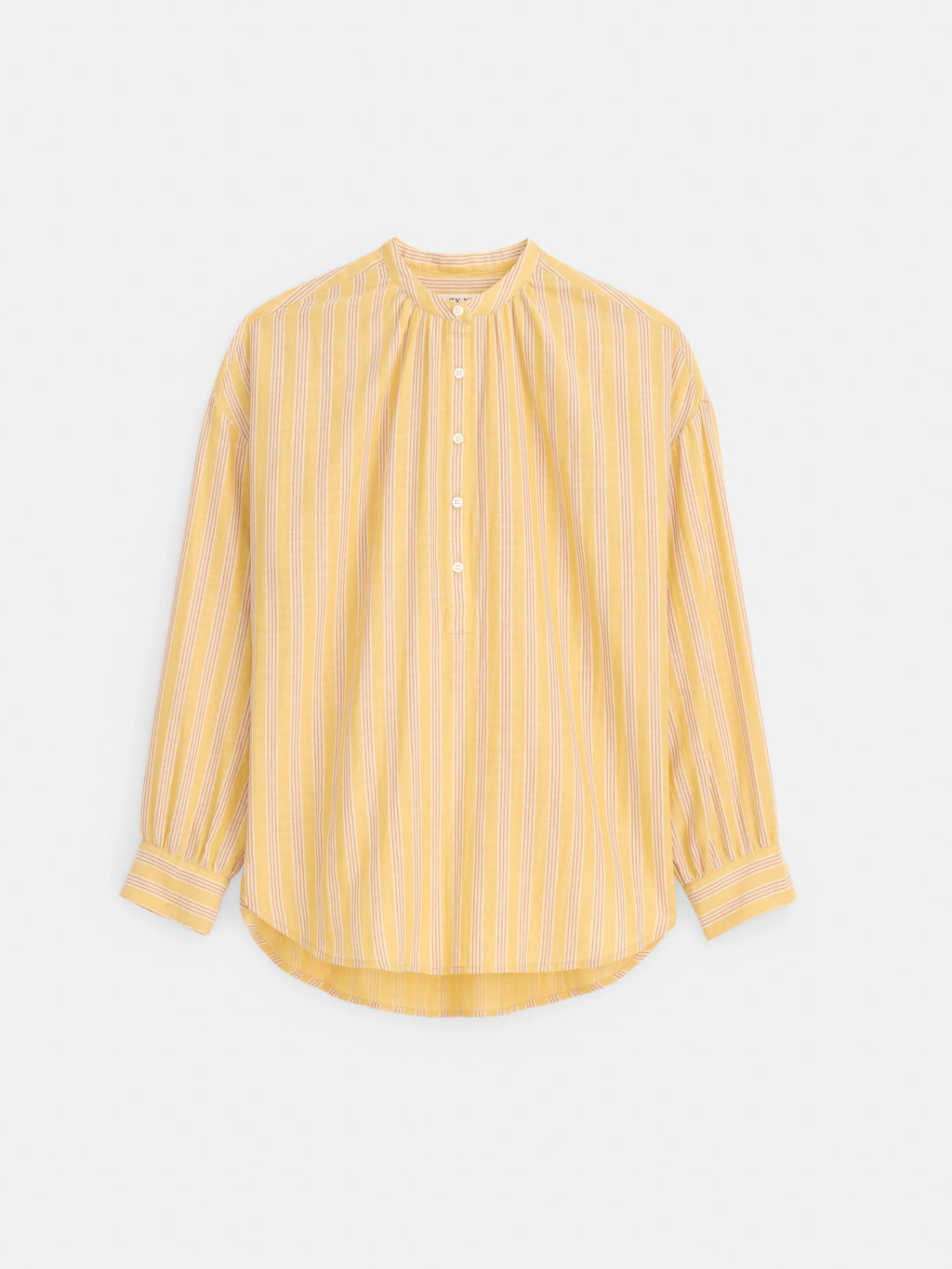 Alex Mill Nina Striped Popover In Double Gauze - Yellow