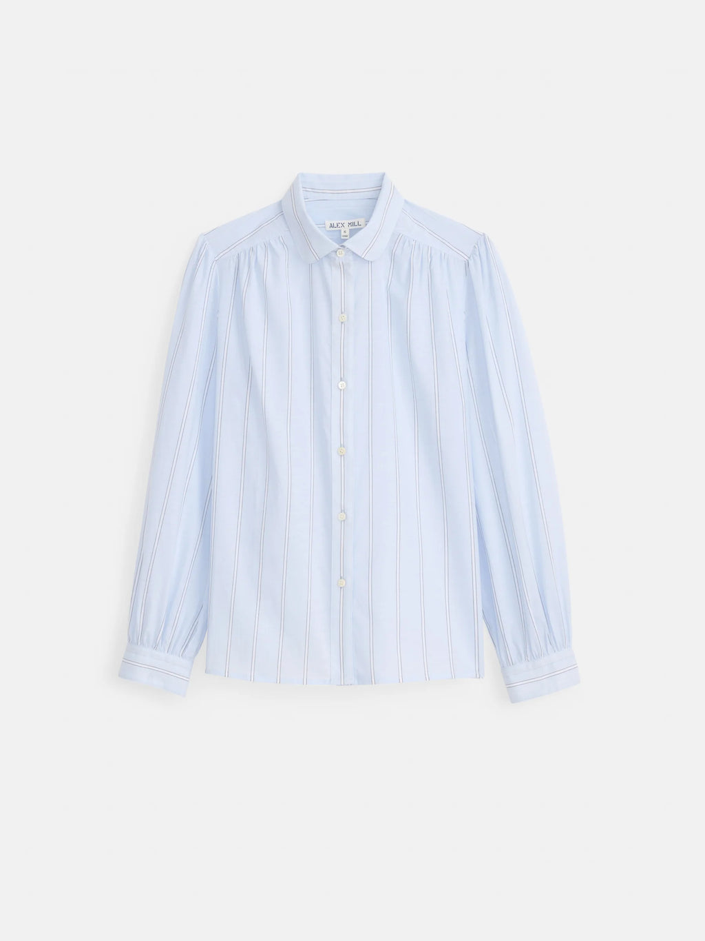Alex Mill Hannah Striped Shirt In Cotton Voile - Blue Ground Stripe