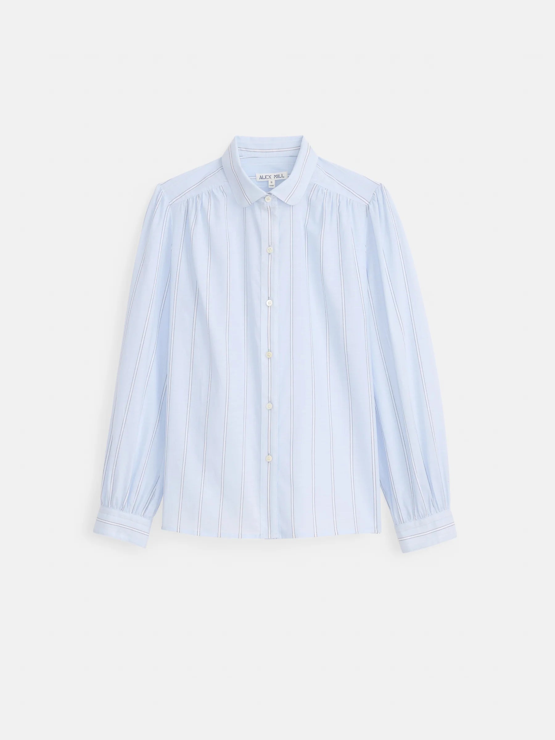 Alex Mill Hannah Striped Shirt In Cotton Voile - Blue Ground Stripe