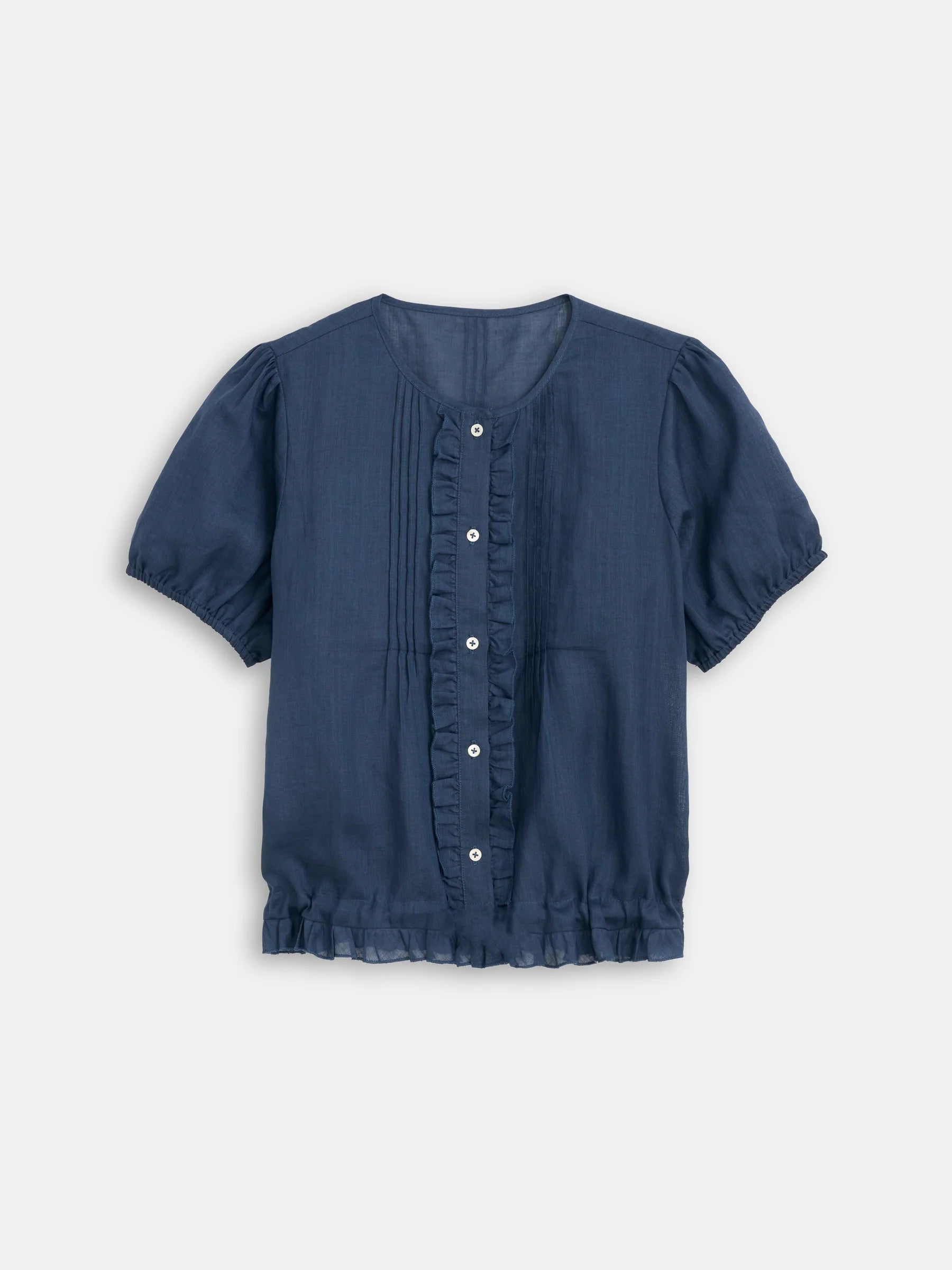 Alex Mill Brittany Top In Ramie - Navy