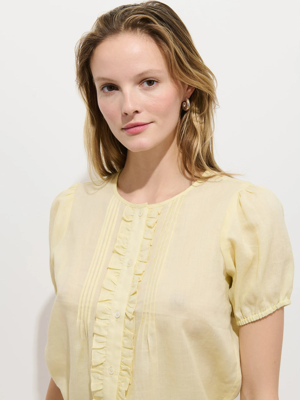Alex Mill Brittany Top In Ramie - Pear