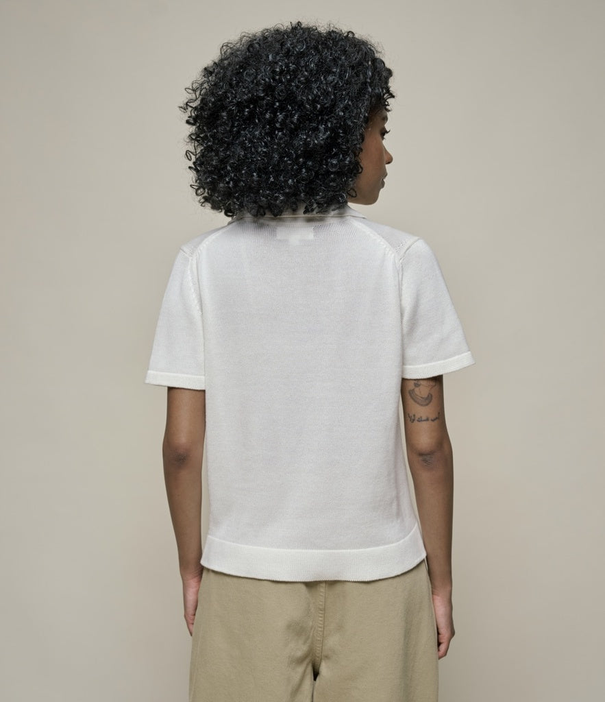Merz b. Schwanen Knitted V Sweater - White