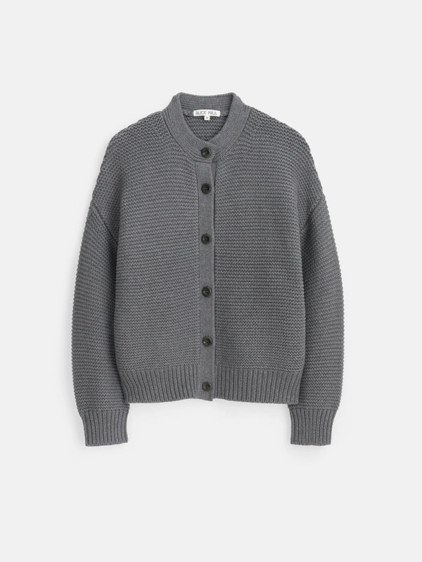 Alex Mill Nico Cardigan in Heathered Cotton  - Heather Grey