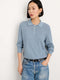 Alex Mill Alice Polo Sweater in Cotton - Stone Blue