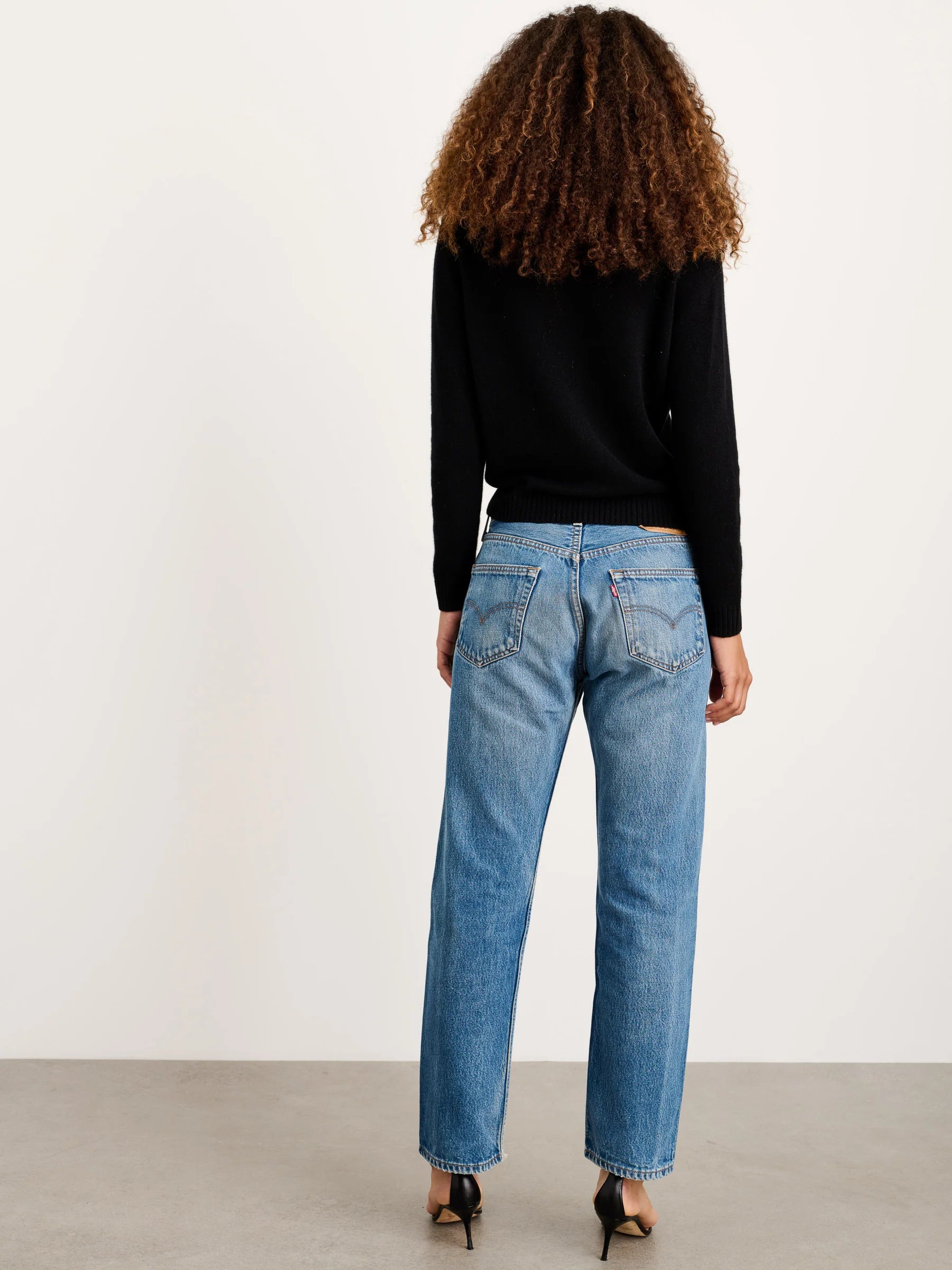 Alex Mill Alice Polo In Cashmere - Black