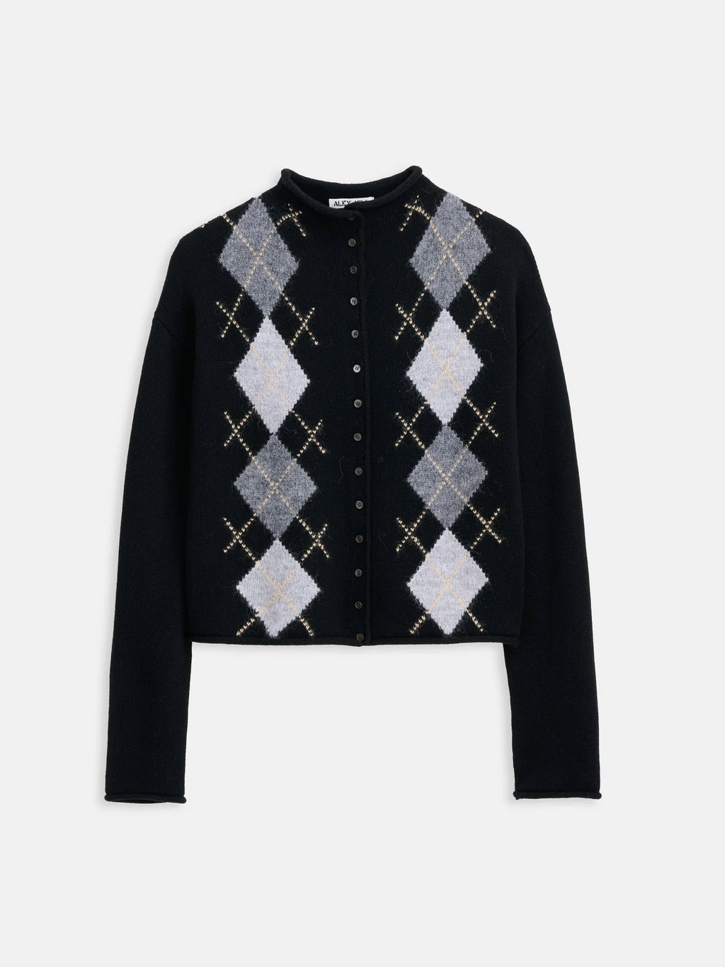 Alex Mill Taylor Argyle Cardigan - Black