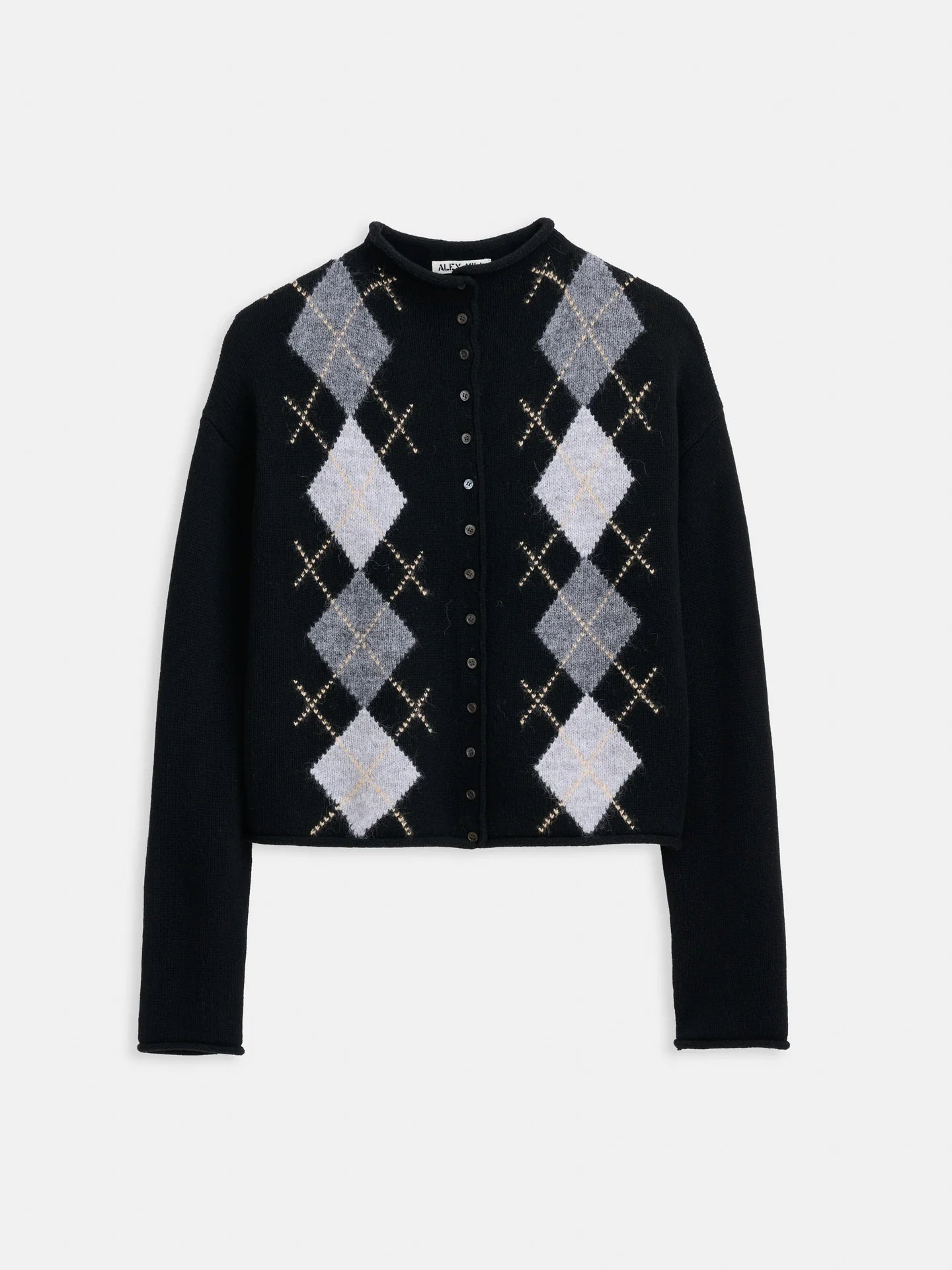 Alex Mill Taylor Argyle Cardigan - Black