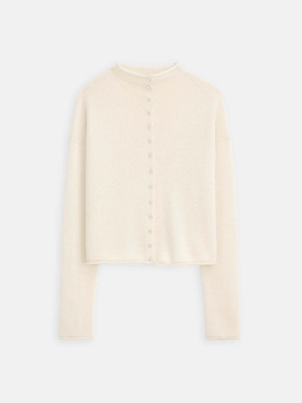 Alex Mill Taylor Cardigan in Washed Cashmere - Cloud