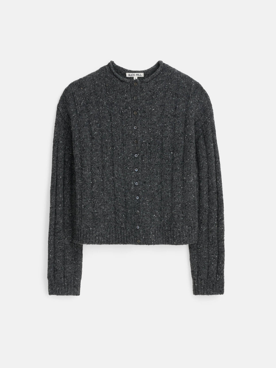 Alex Mill Reese Cardigan in Donegal  - Charcoal