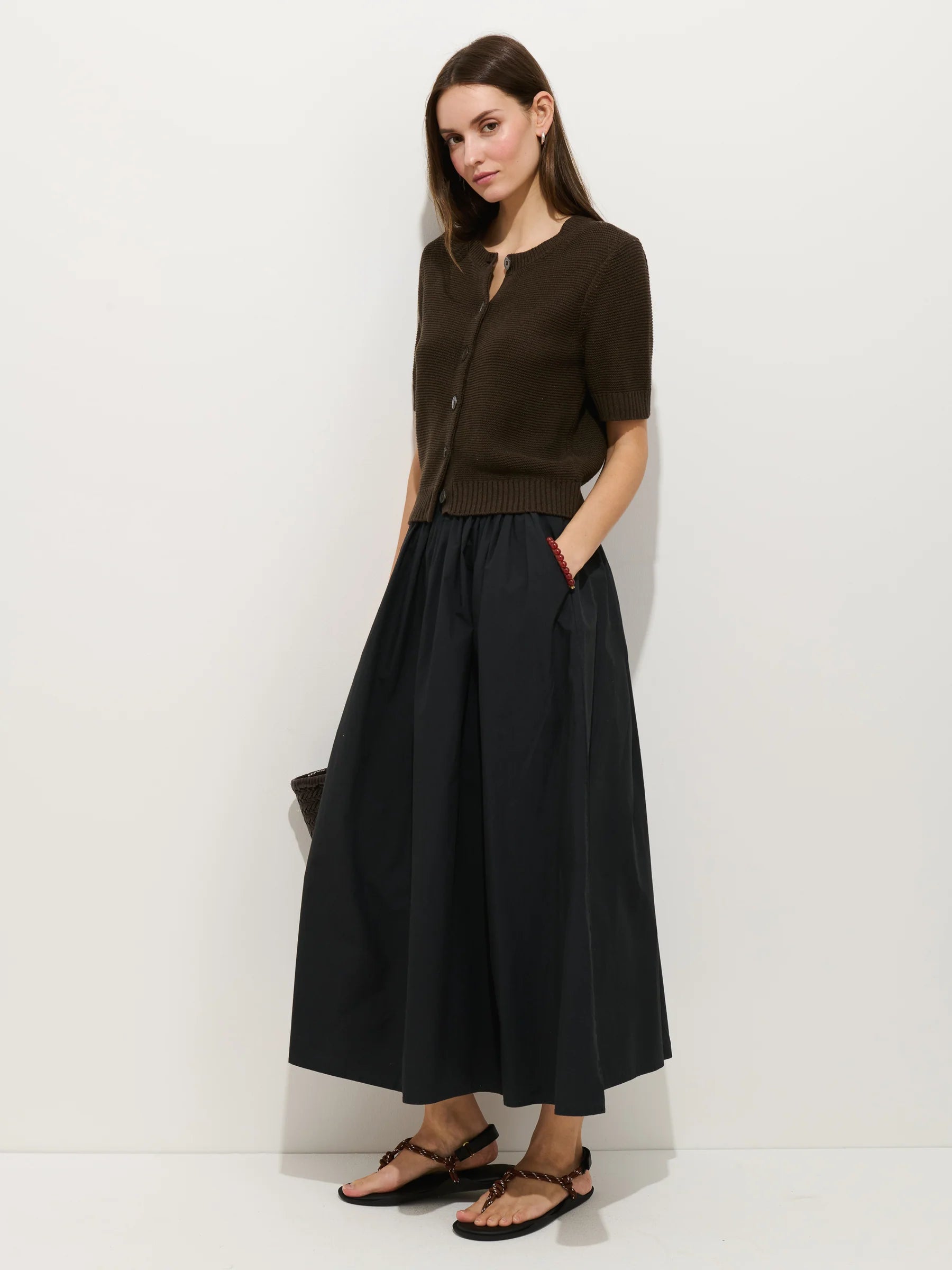 Alex Mill Sarah Skirt in Superfine Poplin - Black