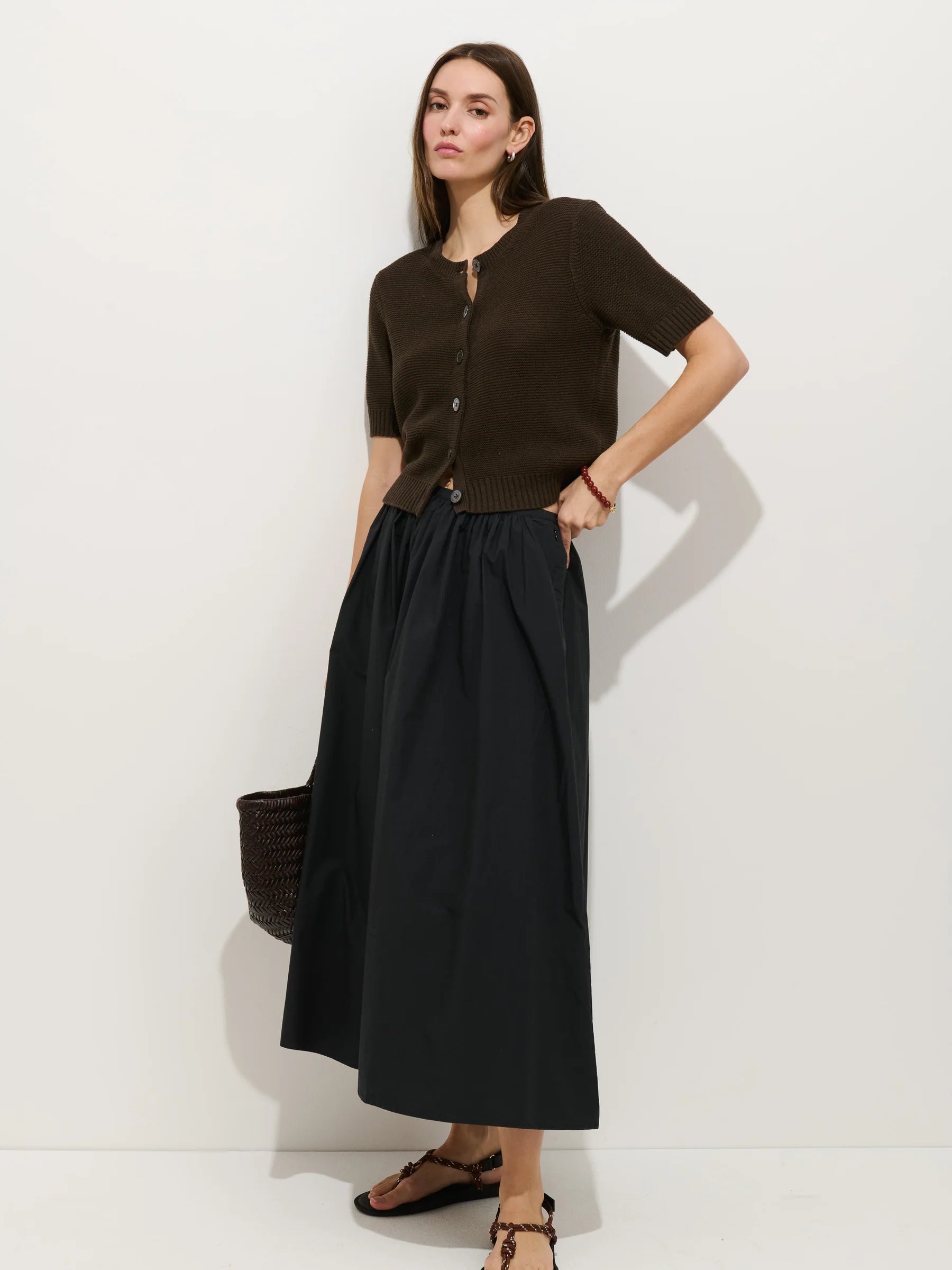 Alex Mill Sarah Skirt in Superfine Poplin - Black