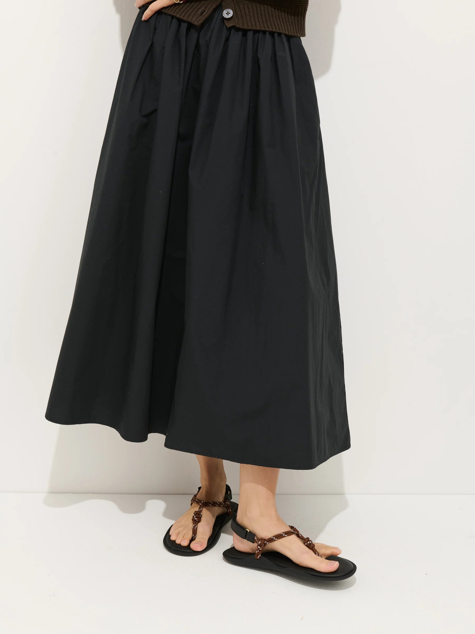 Alex Mill Sarah Skirt in Superfine Poplin - Black
