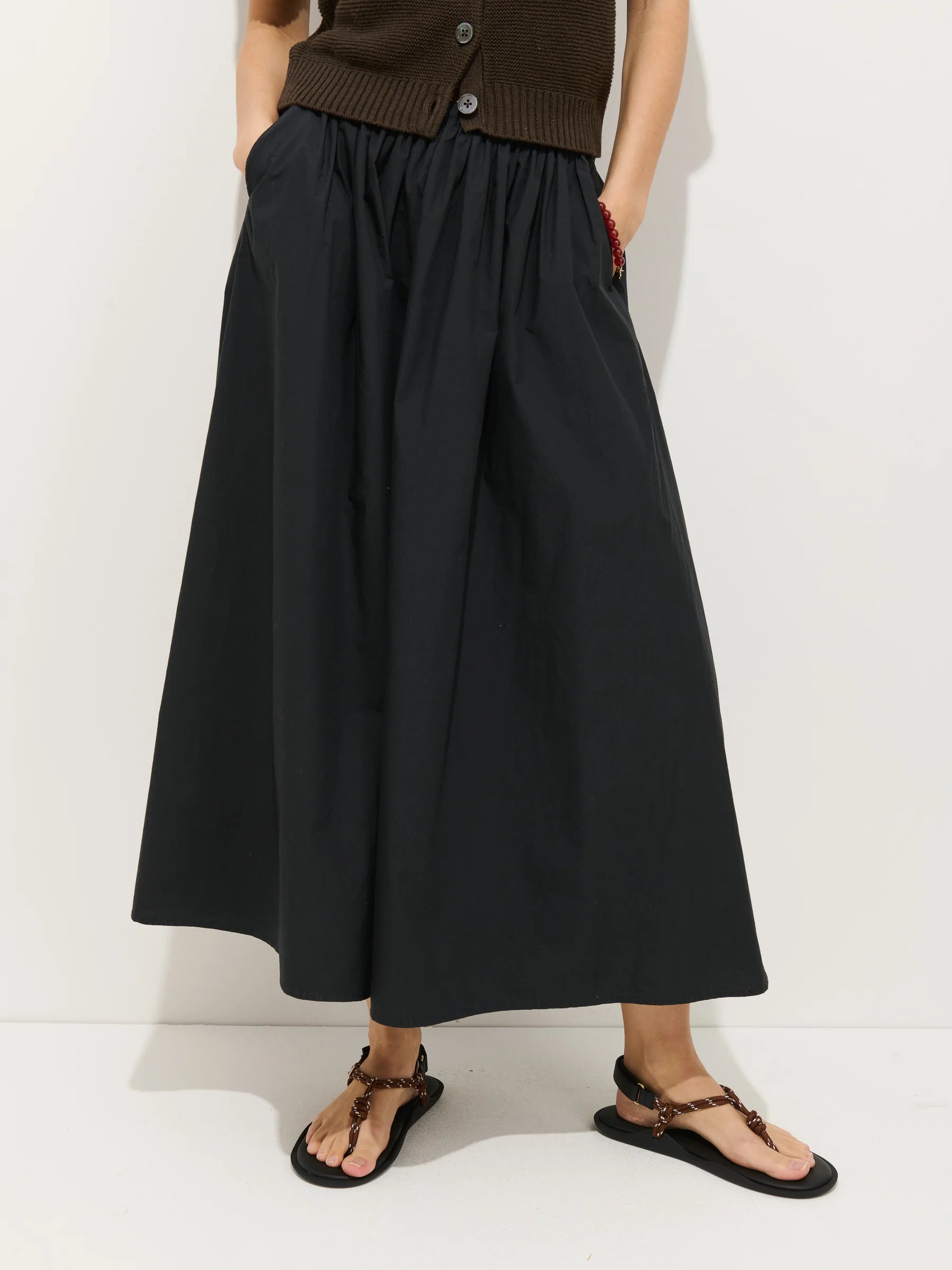 Alex Mill Sarah Skirt in Superfine Poplin - Black