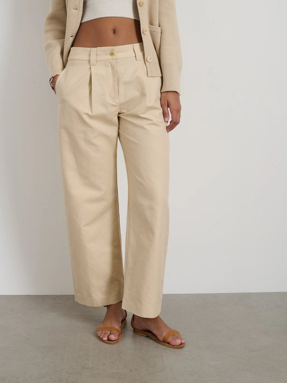 Alex Mill Soho Pant in Cotton Linen - Tan