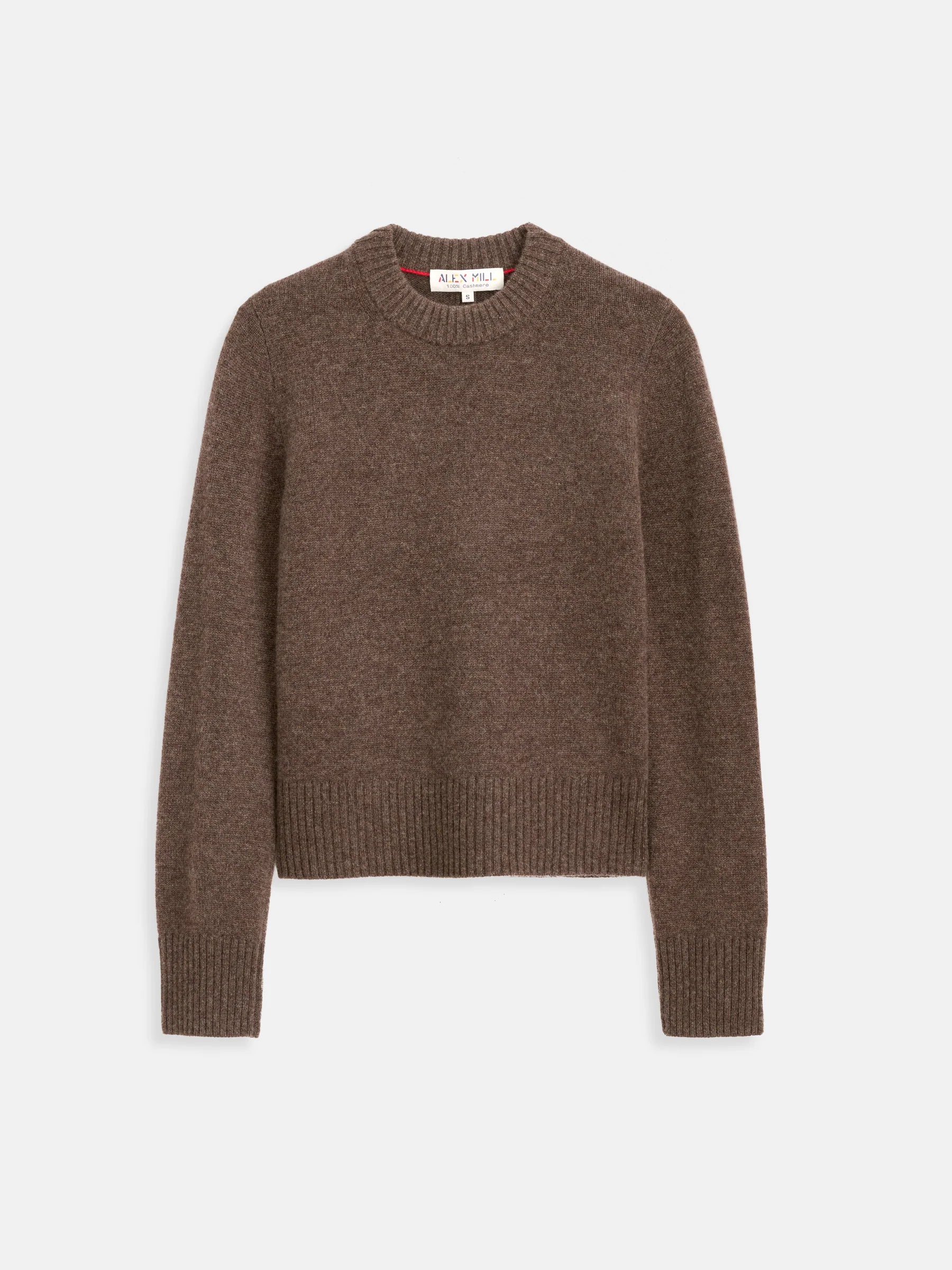 Alex Mill Marais Crewneck Cashmere Sweater - Heather Chocolate