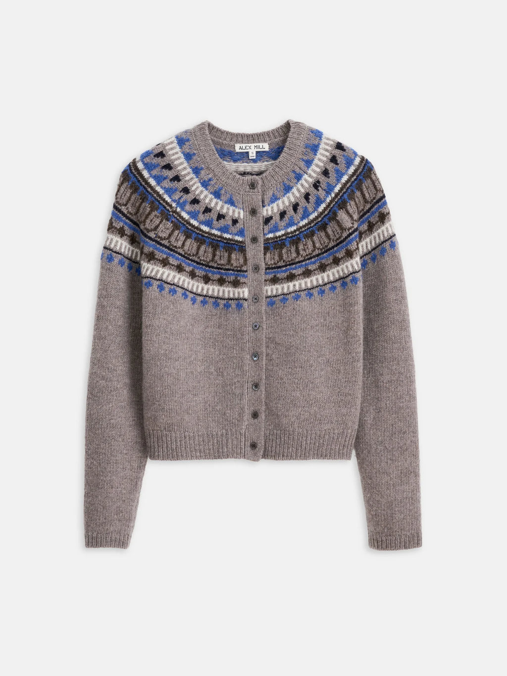 Alex Mill Charlotte Fairisle Sweater in Wool - Taupe