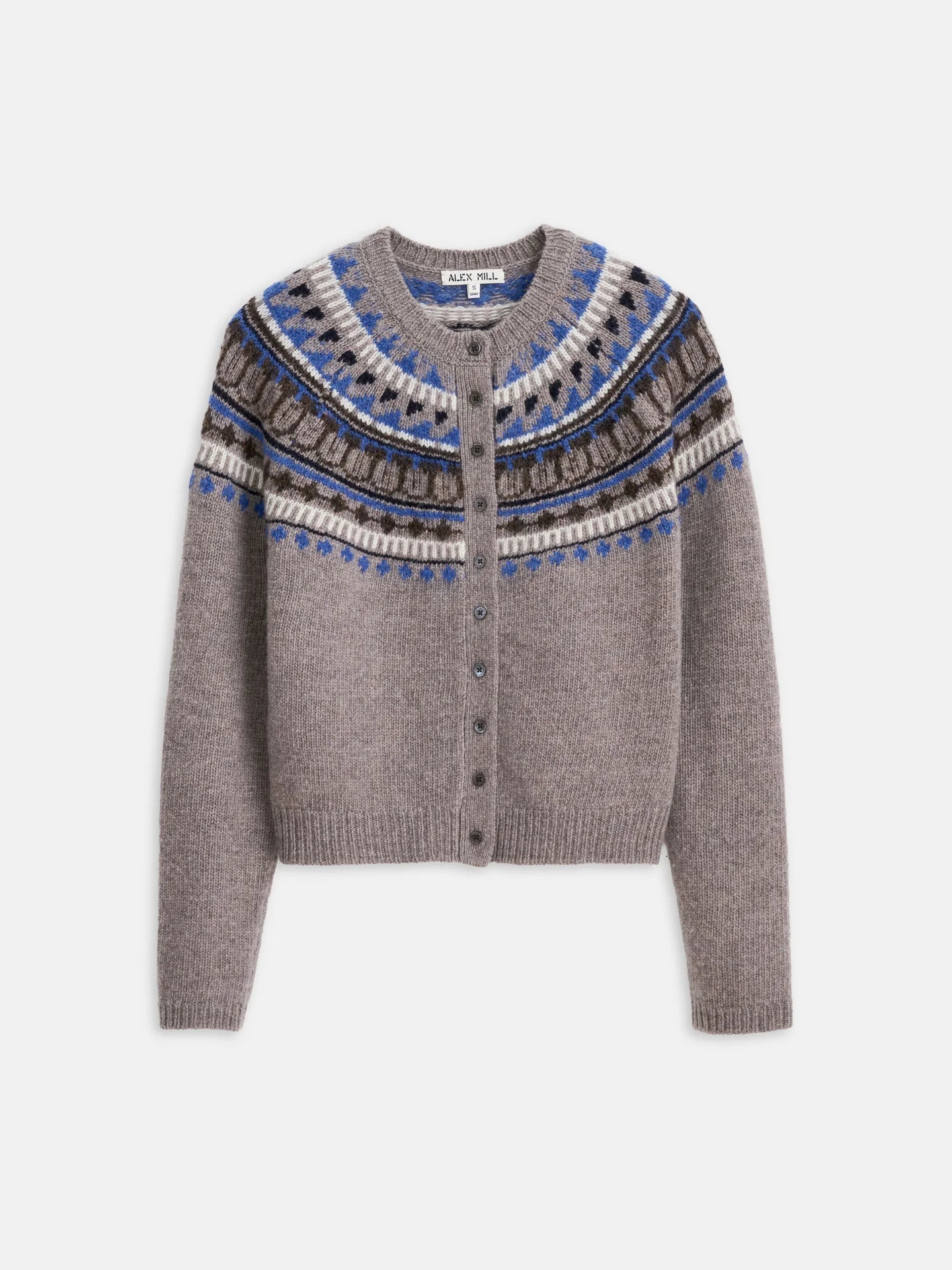 Alex Mill Charlotte Fairisle Sweater in Wool - Taupe